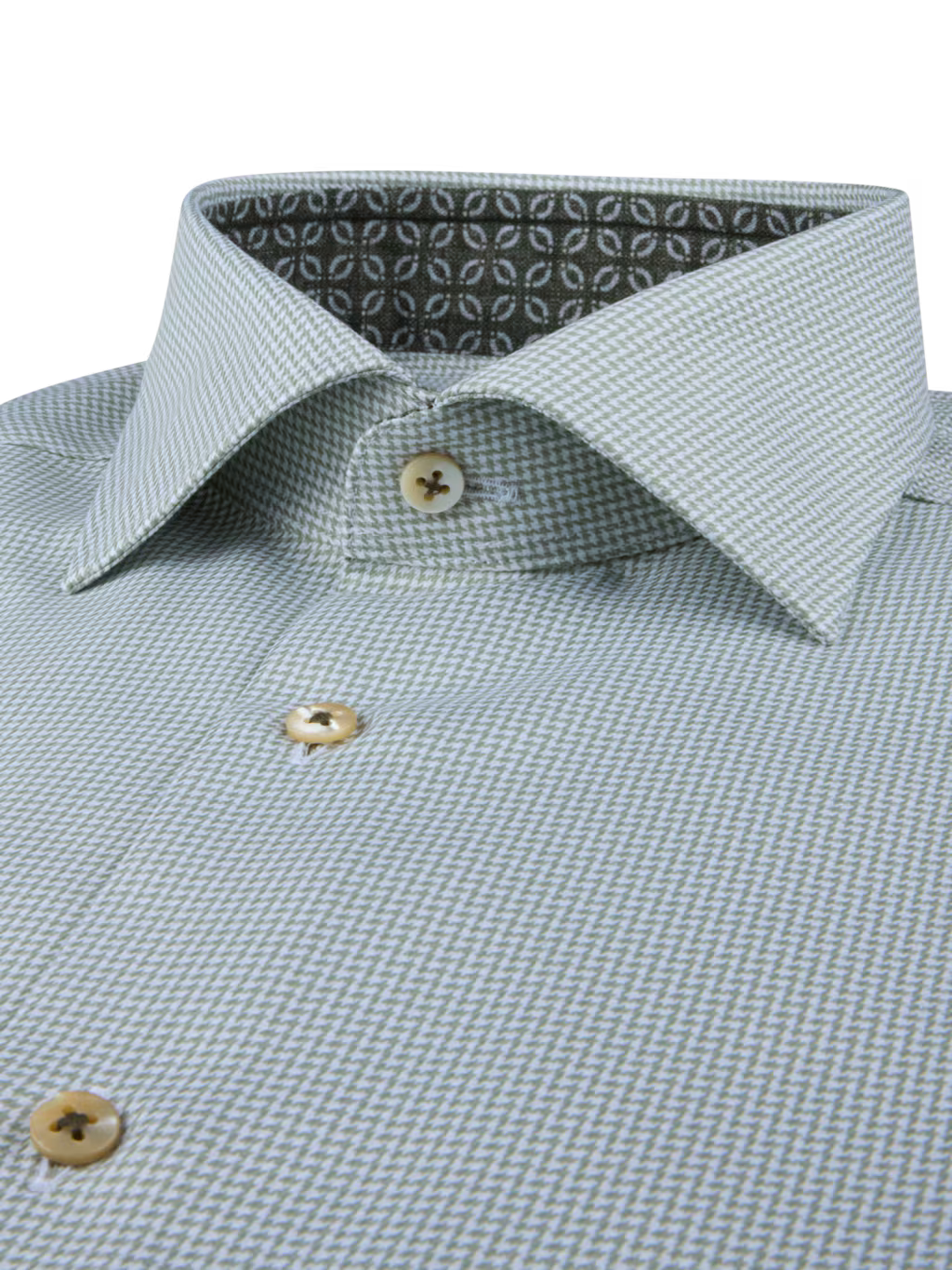 Stenströms - Light Green Textured Houndstooth