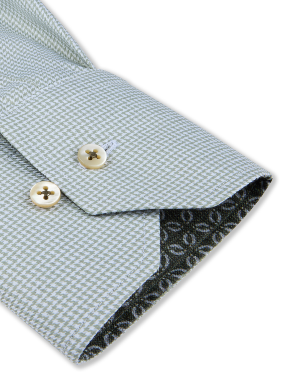 Stenströms - Light Green Textured Houndstooth