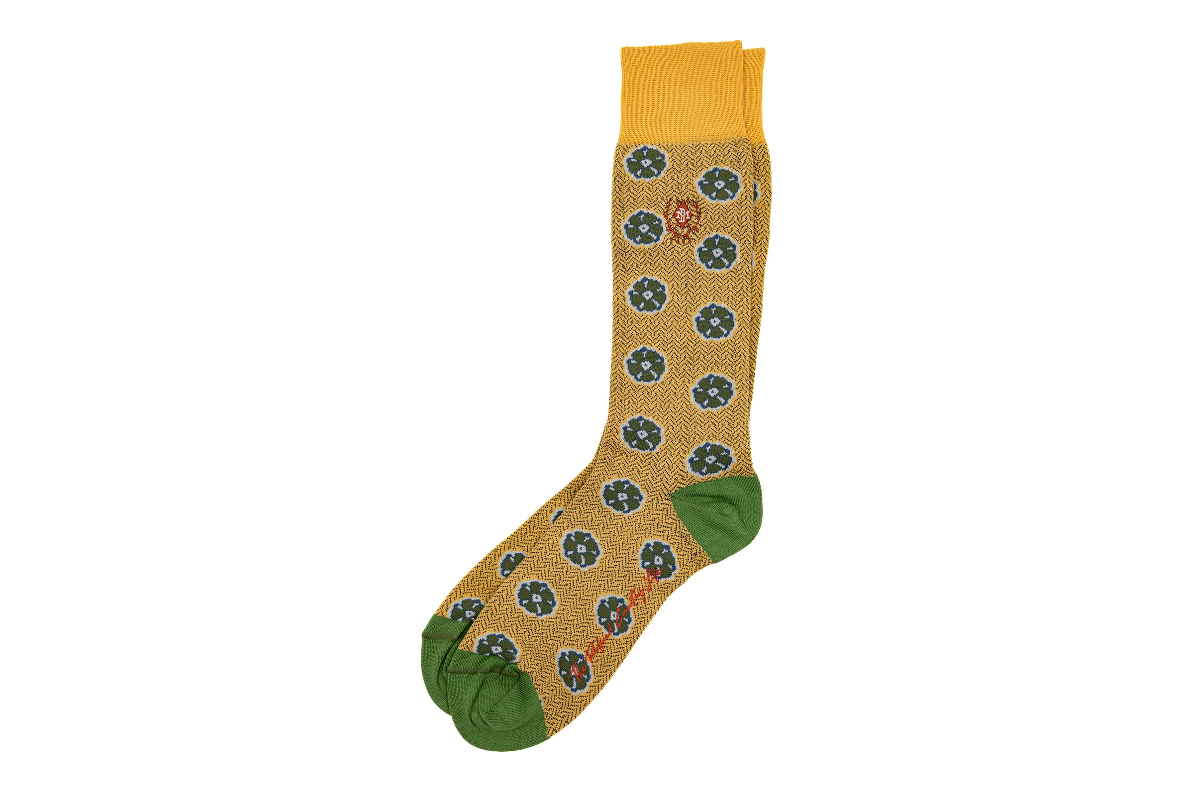 Martin Dingman - Floral Peruvian Pima Socks
