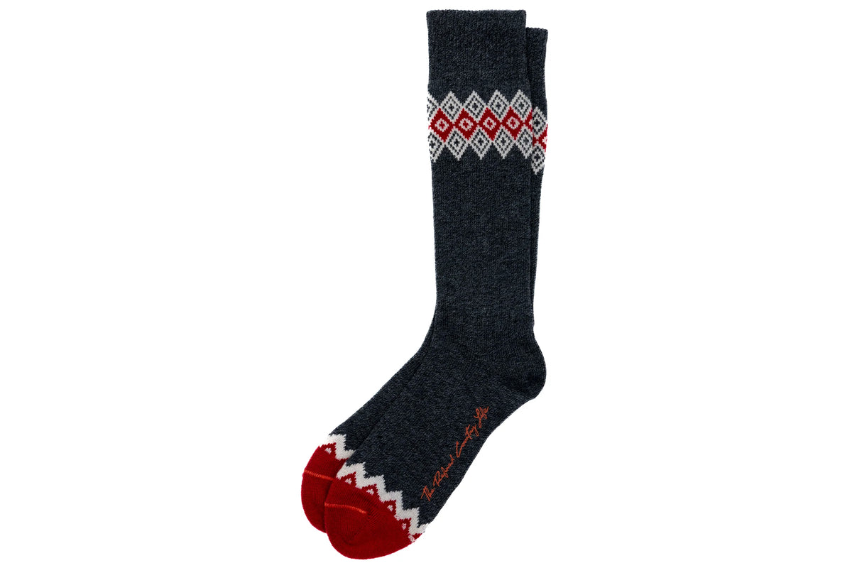 Martin Dingman - Cabin Merino Wool and Pima Cotton Socks - Charcoal