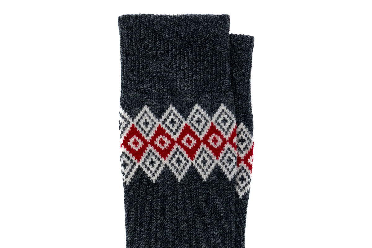 Martin Dingman - Cabin Merino Wool and Pima Cotton Socks - Charcoal