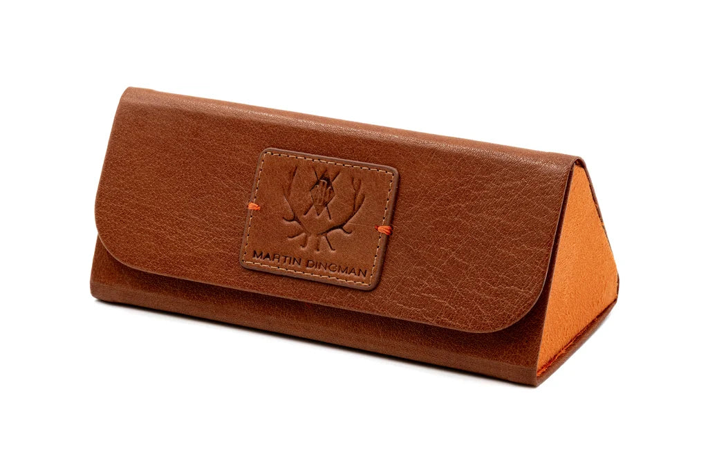 Martin Dingman - Sarasota Italian Saddle Leather Eyeglass Case - Russet