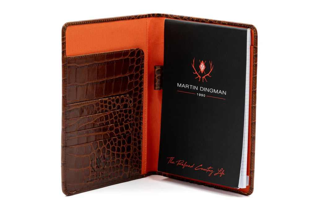 Martin Dingman - Joseph Alligator Grain Leather Jotter - Brown