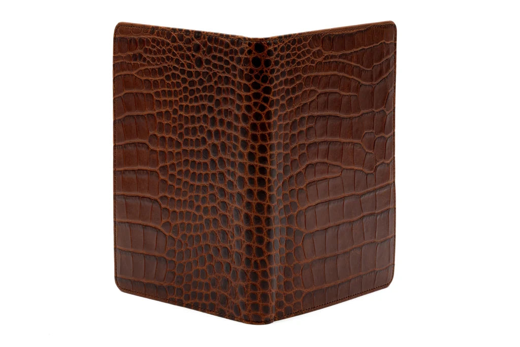Martin Dingman - Joseph Alligator Grain Leather Jotter - Brown