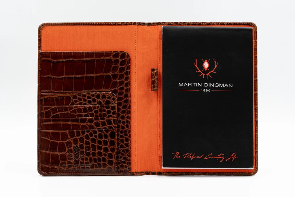 Martin Dingman - Joseph Alligator Grain Leather Jotter - Brown