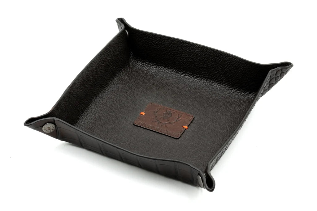 Martin Dingman - Windsor Alligator Grain Leather Dresser Valet - Walnut