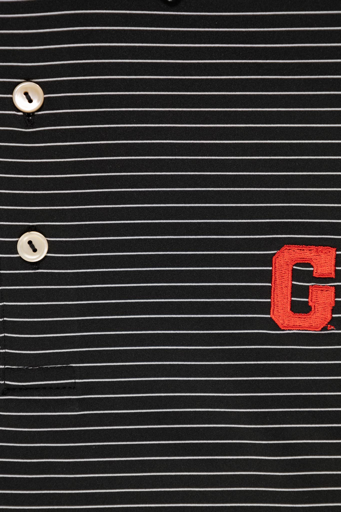 Peter Millar - Red Block G Hemlock Stripe Polo - Black