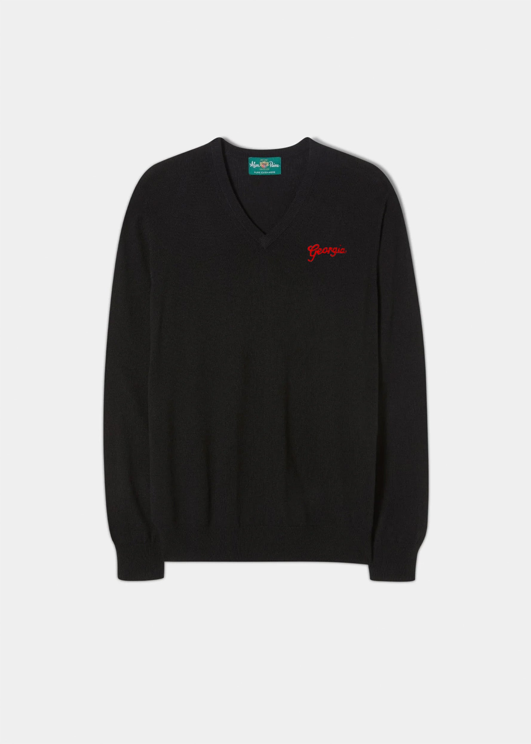 Alan Paine - Cashmere V-Neck Sweater - Georgia Script™