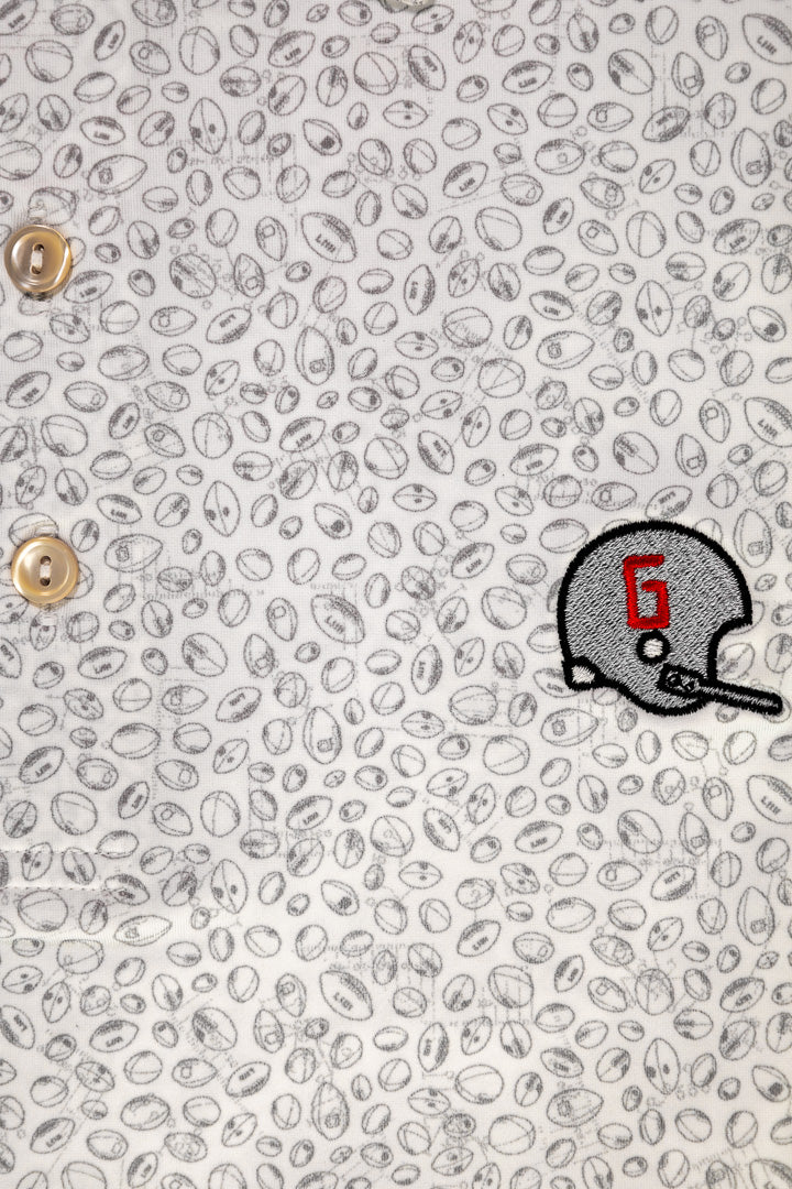 Peter Millar - 1962 Helmet Blitz Performance Jersey Polo - White/Gale Grey