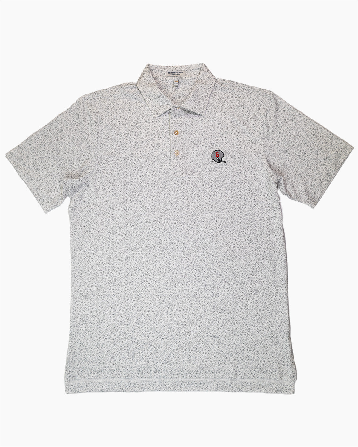 Peter Millar - 1962 Helmet Blitz Performance Jersey Polo - White/Gale Grey