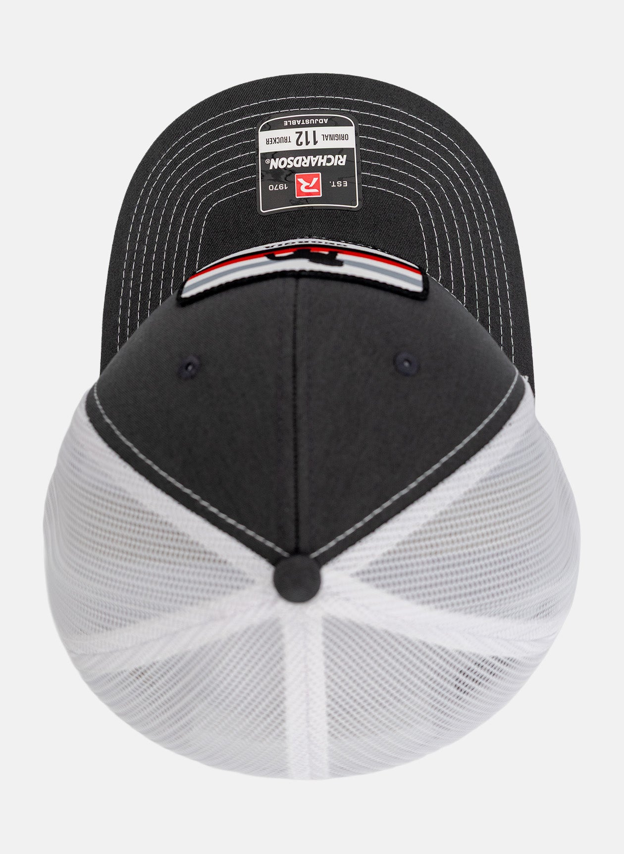 Bulldog Stripe Richardson Hat - Dark Grey/White