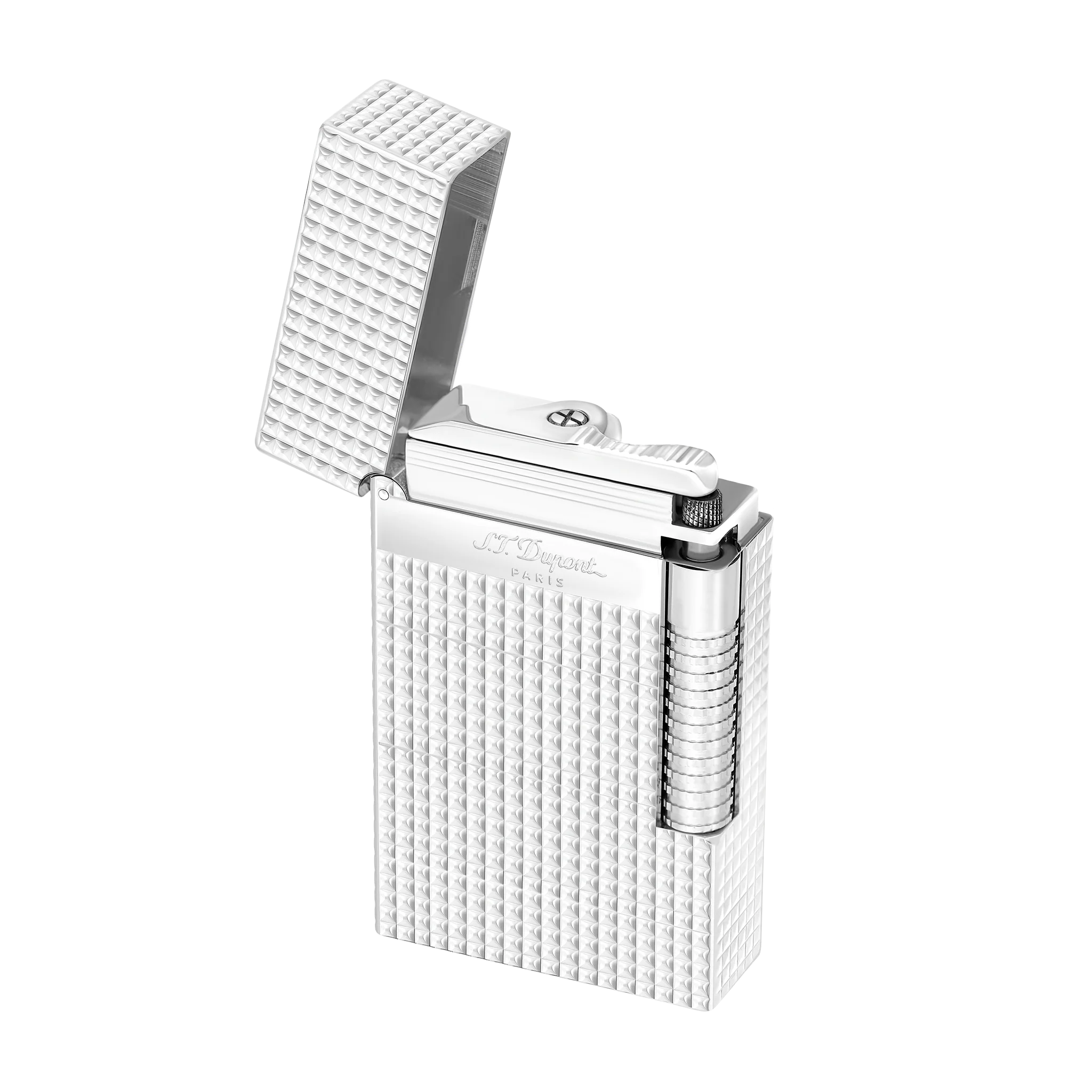S.T. Dupont - New Le Grand Dupont Palladium Diamond Head Lighter - Perfect Ping