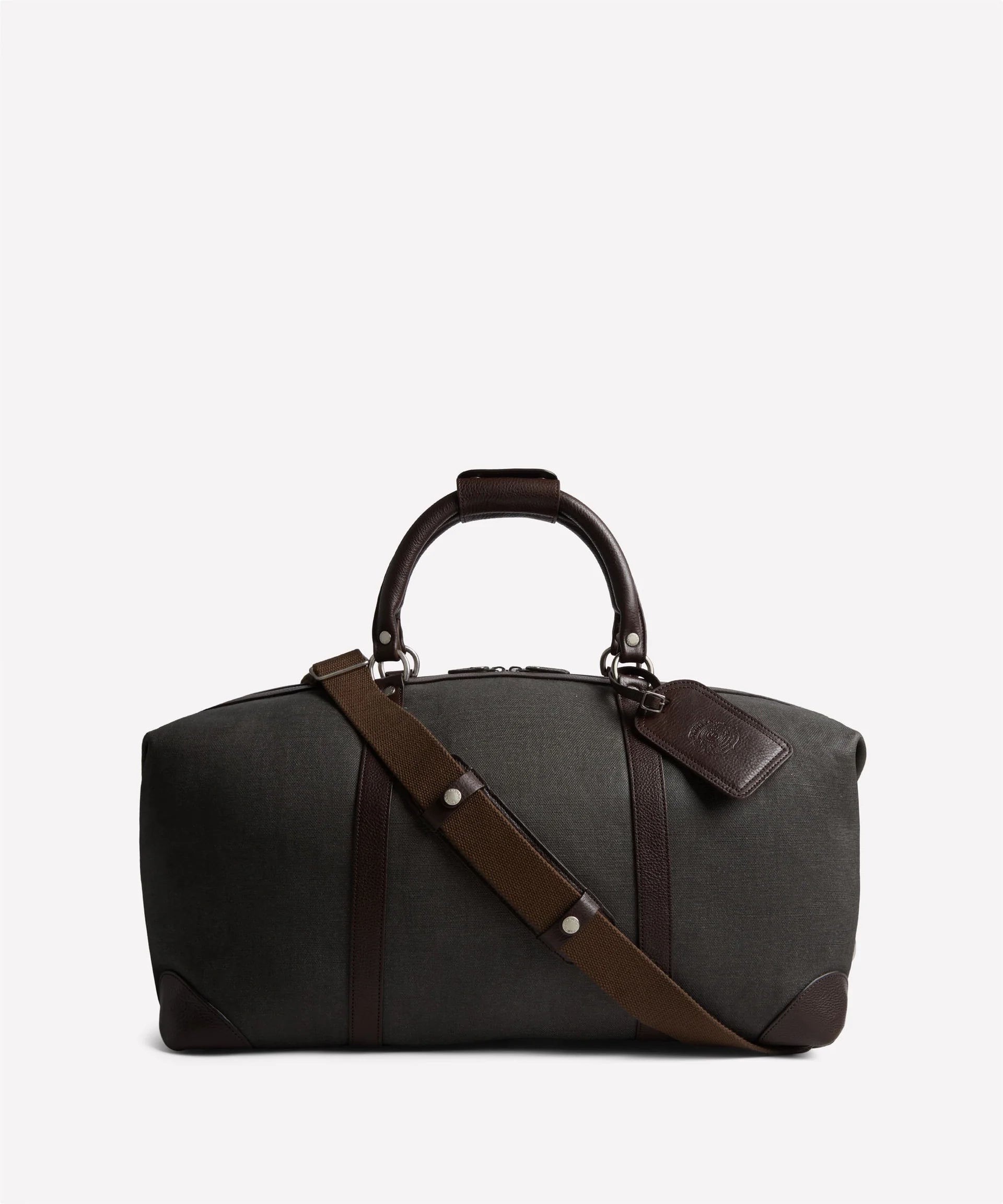 Ghurka - Cavalier II No.97 - Slate Coated Canvas & Vintage Walnut Leather