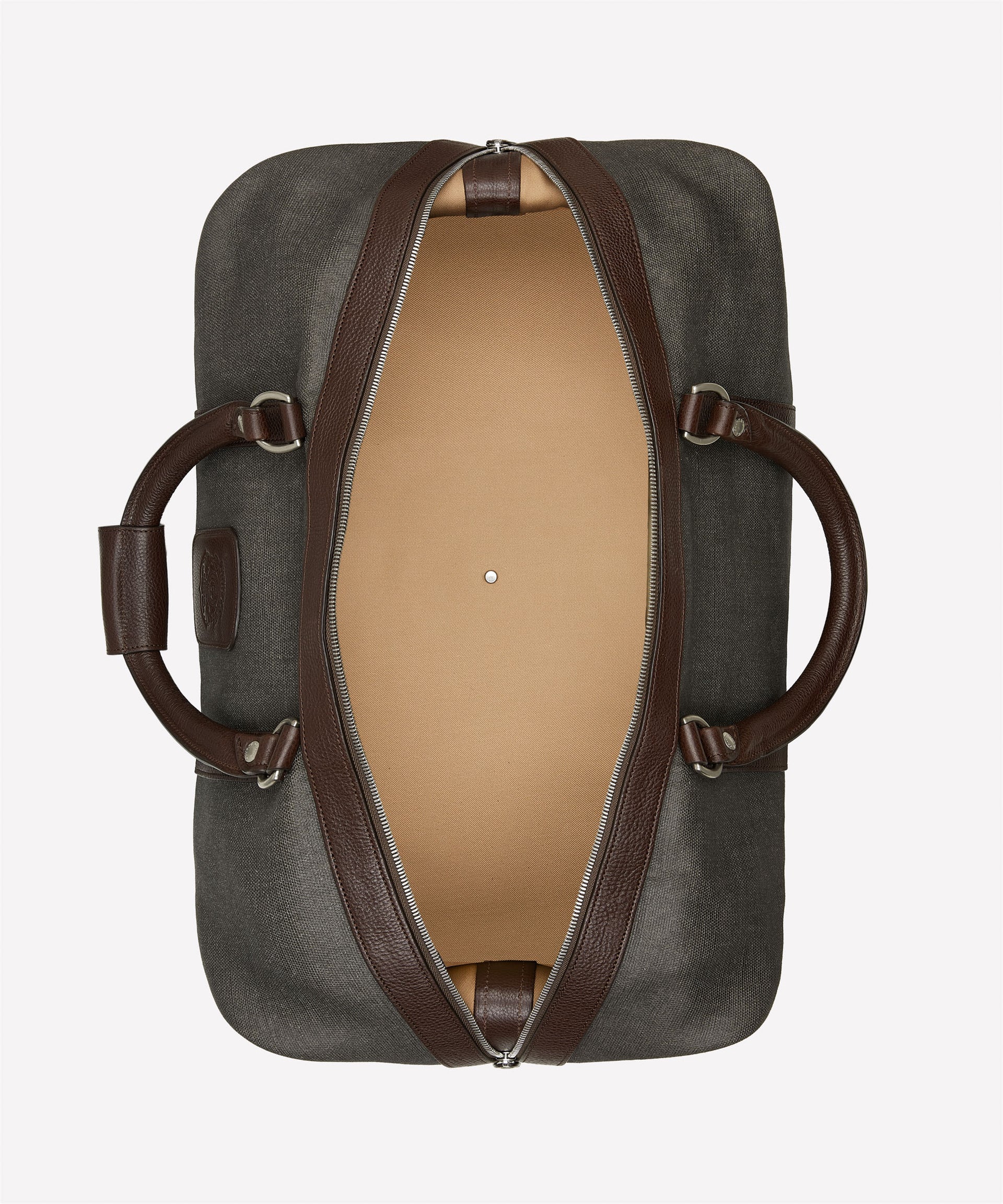 Ghurka - Cavalier II No.97 - Slate Coated Canvas & Vintage Walnut Leather