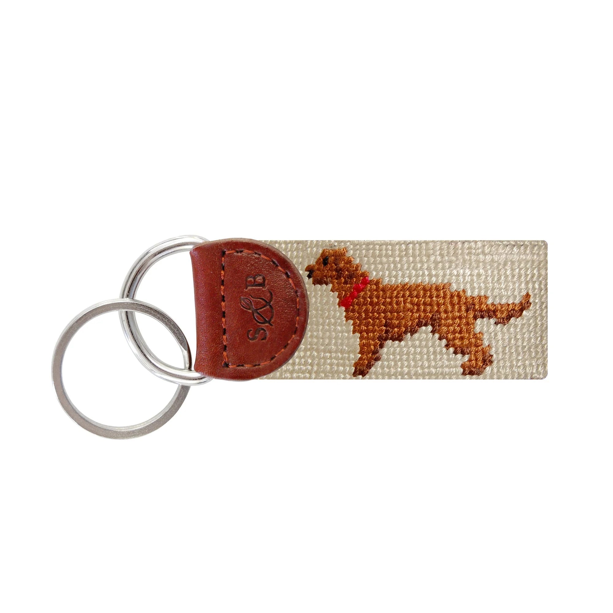 Smathers & Branson - Chocolate Lab Key Fob - Light Khaki