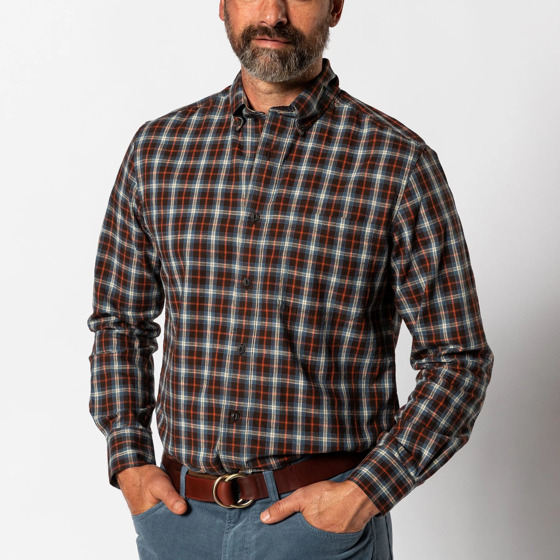Duck Head - Cotton Slub Sport Shirt - Dark Brown