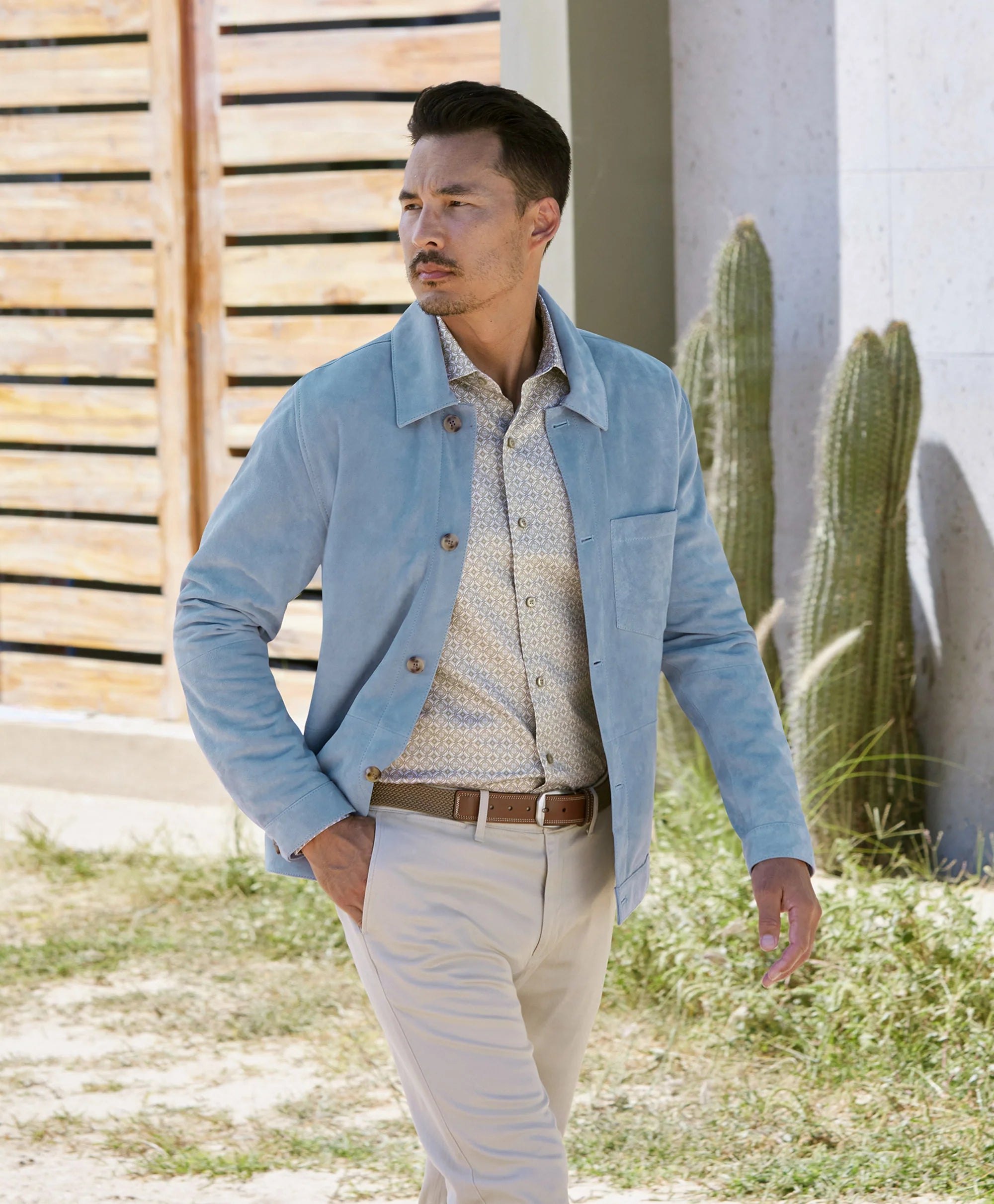 David Donahue - Suede City Jacket - Cloud Blue