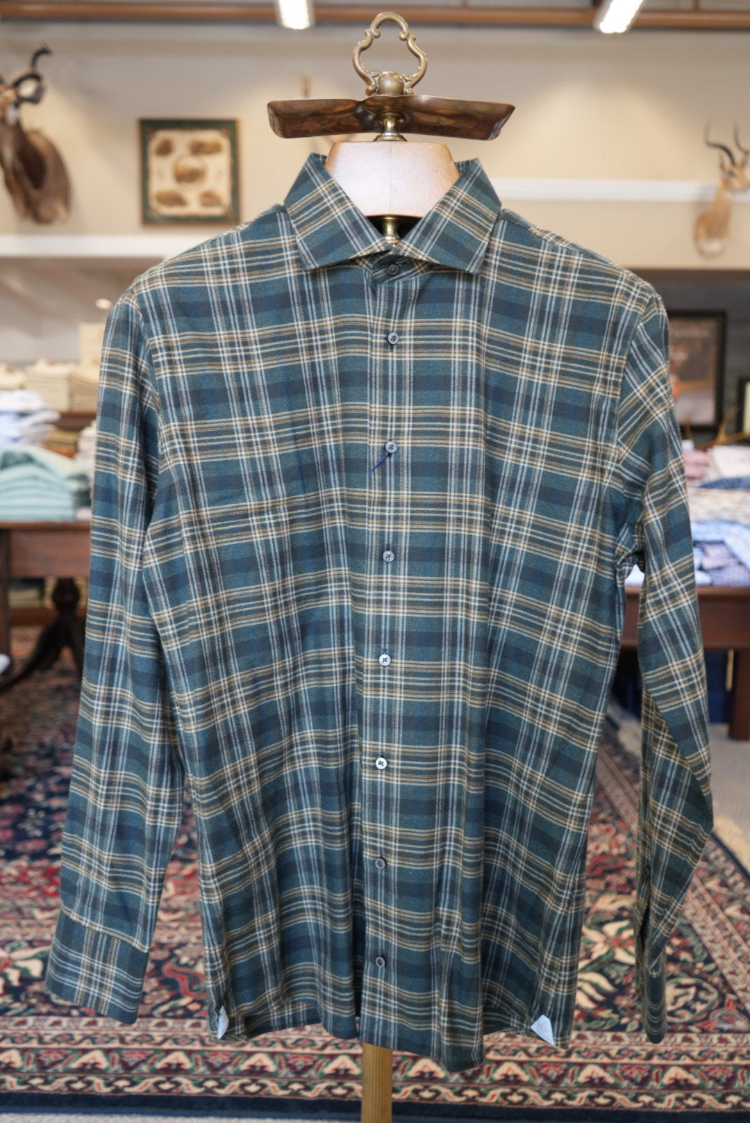 Calder - Sport Shirt - Green/Yellow