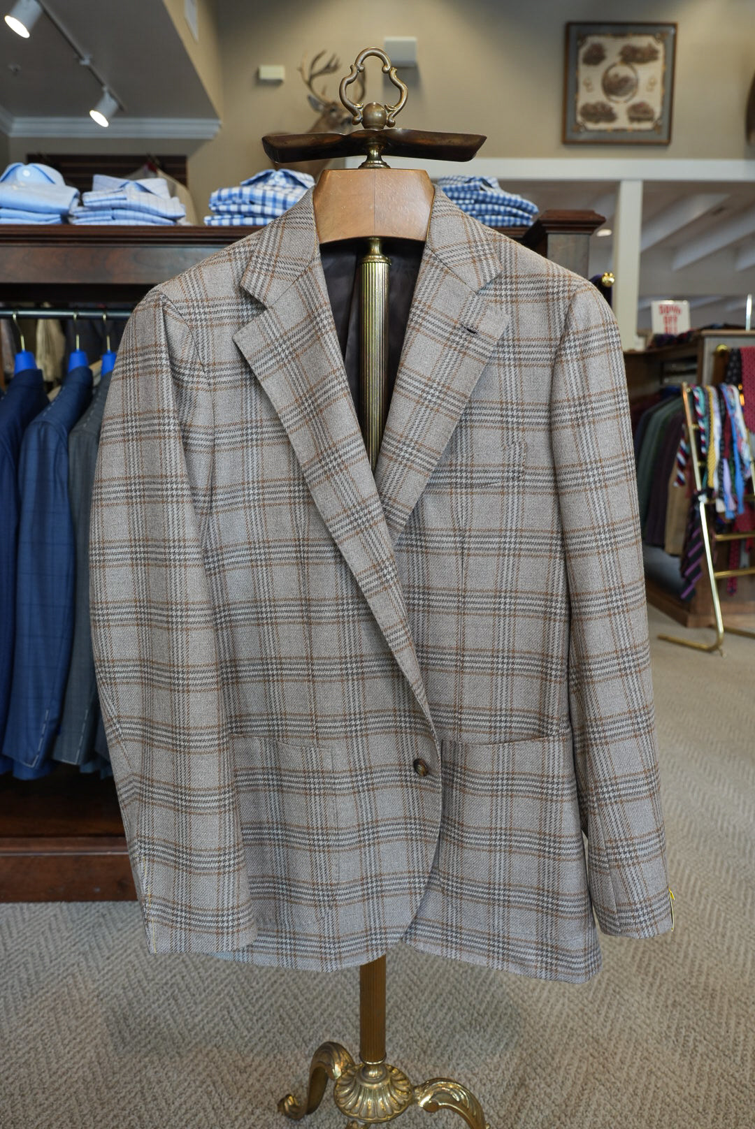 Gabo - Toto Blazer - Tan, Rust, & Brown Plaid