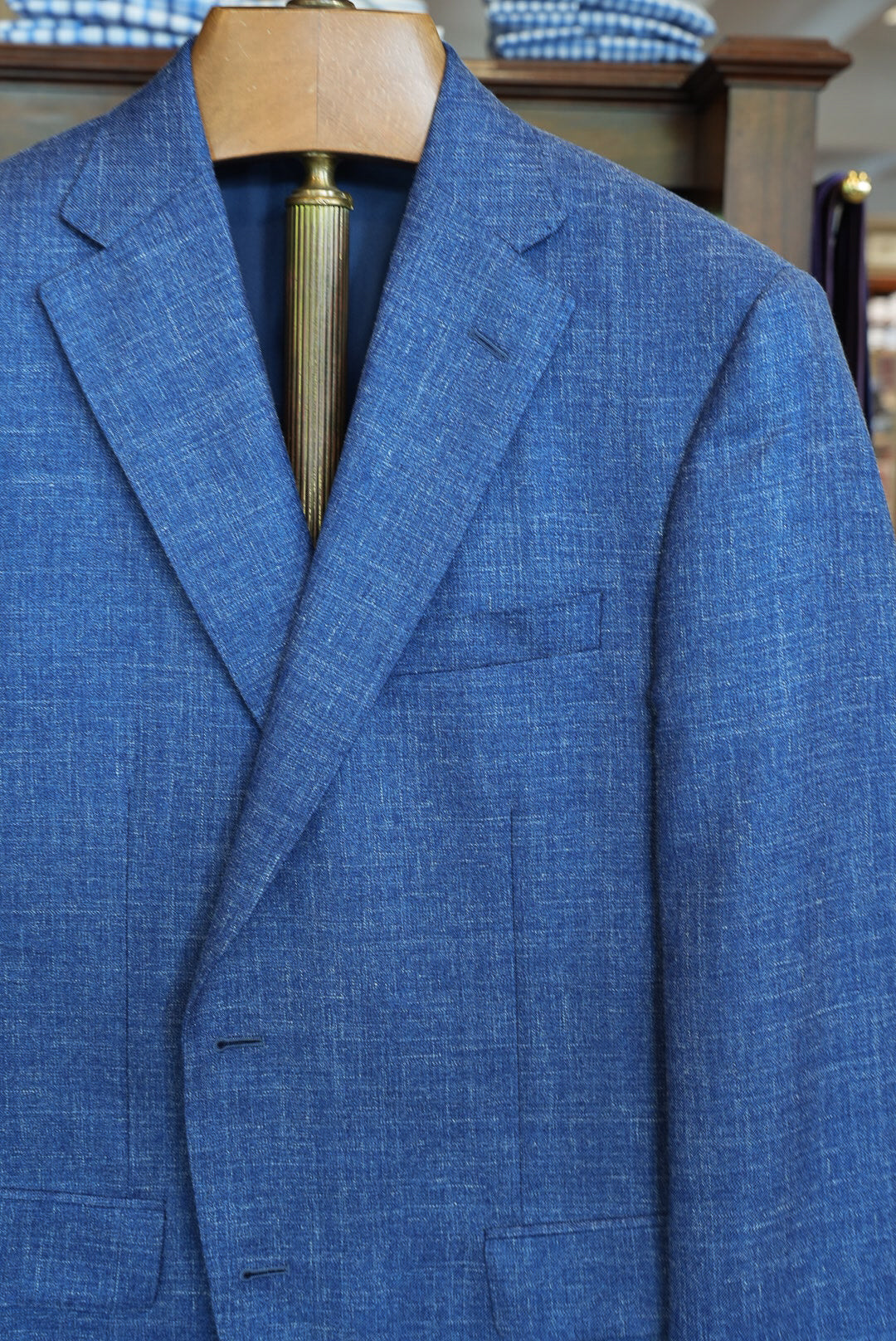 Samuelsohn - Wool, Silk and Linen Textured Jacket - Navy