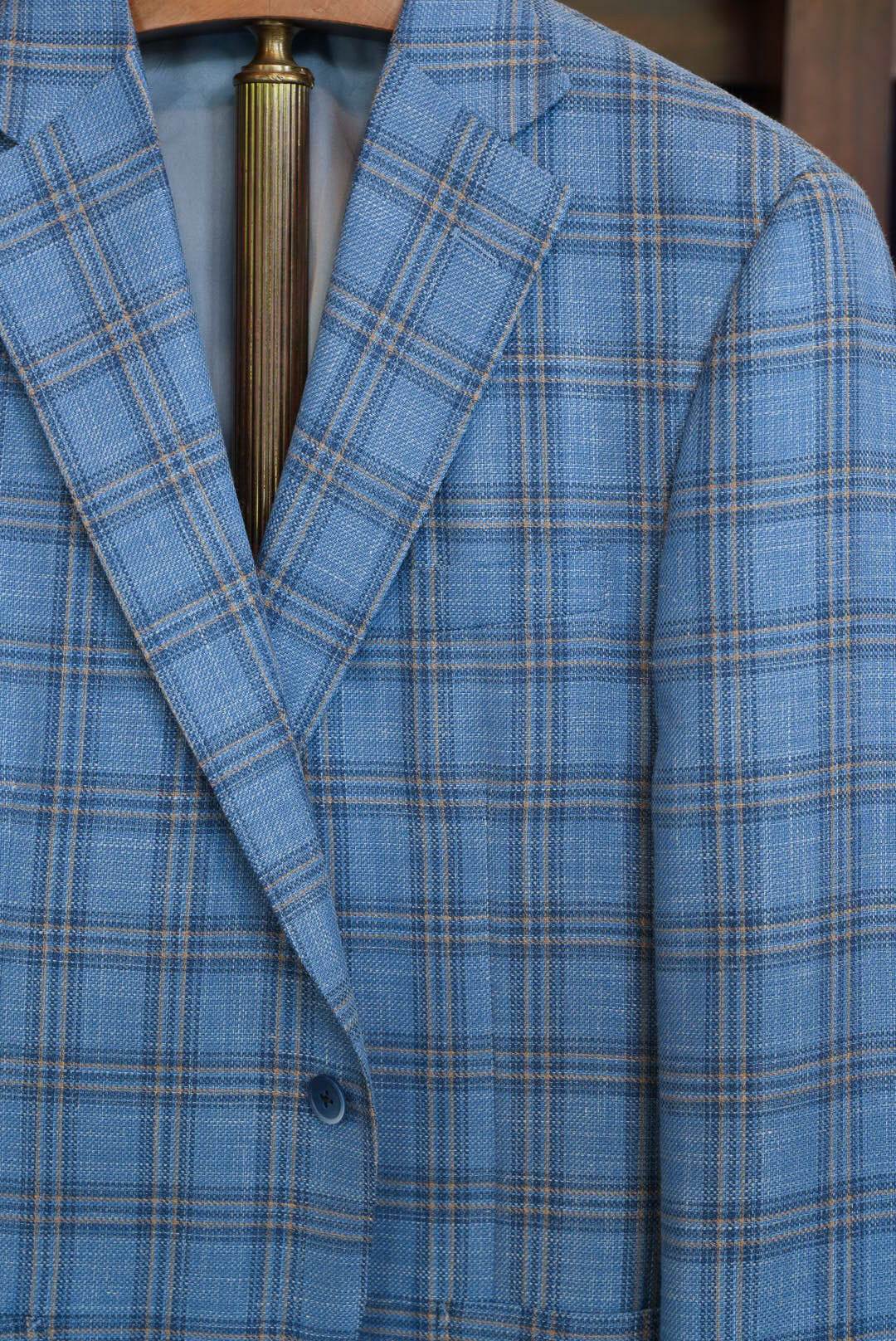 Samuelsohn - Blue & Tan Windowpane Sport Jacket