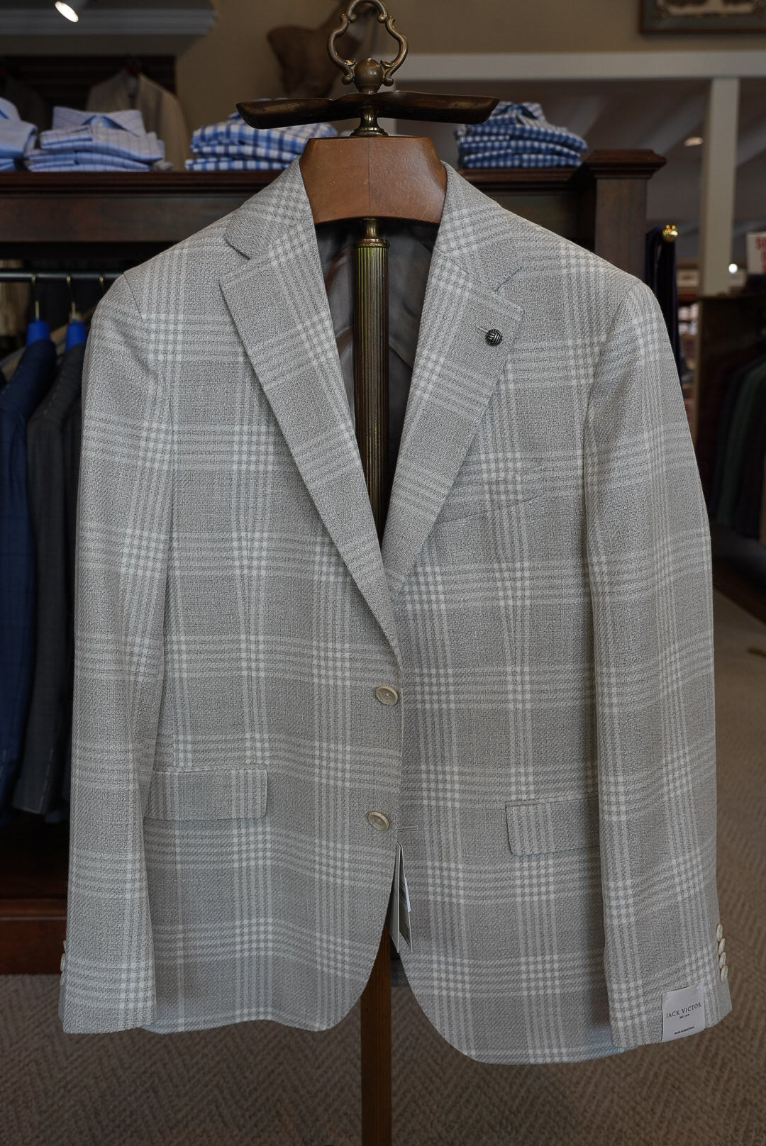 Jack Victor - Cream Plaid Midland Sport Jacket