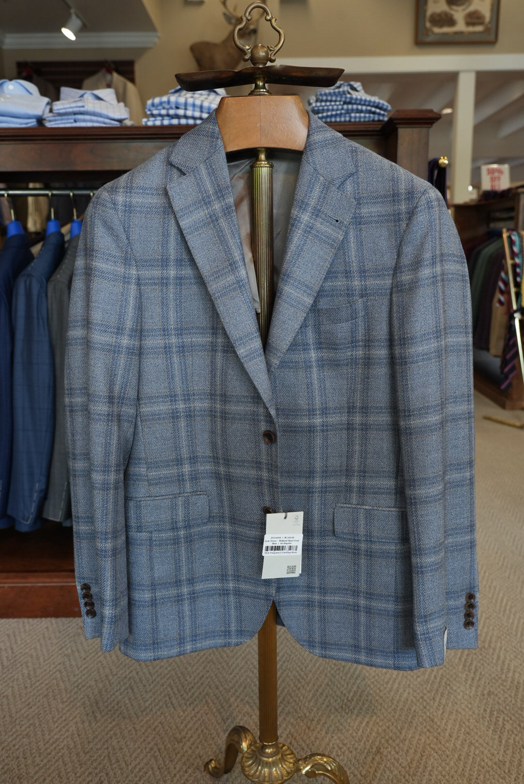 Jack Victor - Midland Sport Coat Blue Plaid Multi