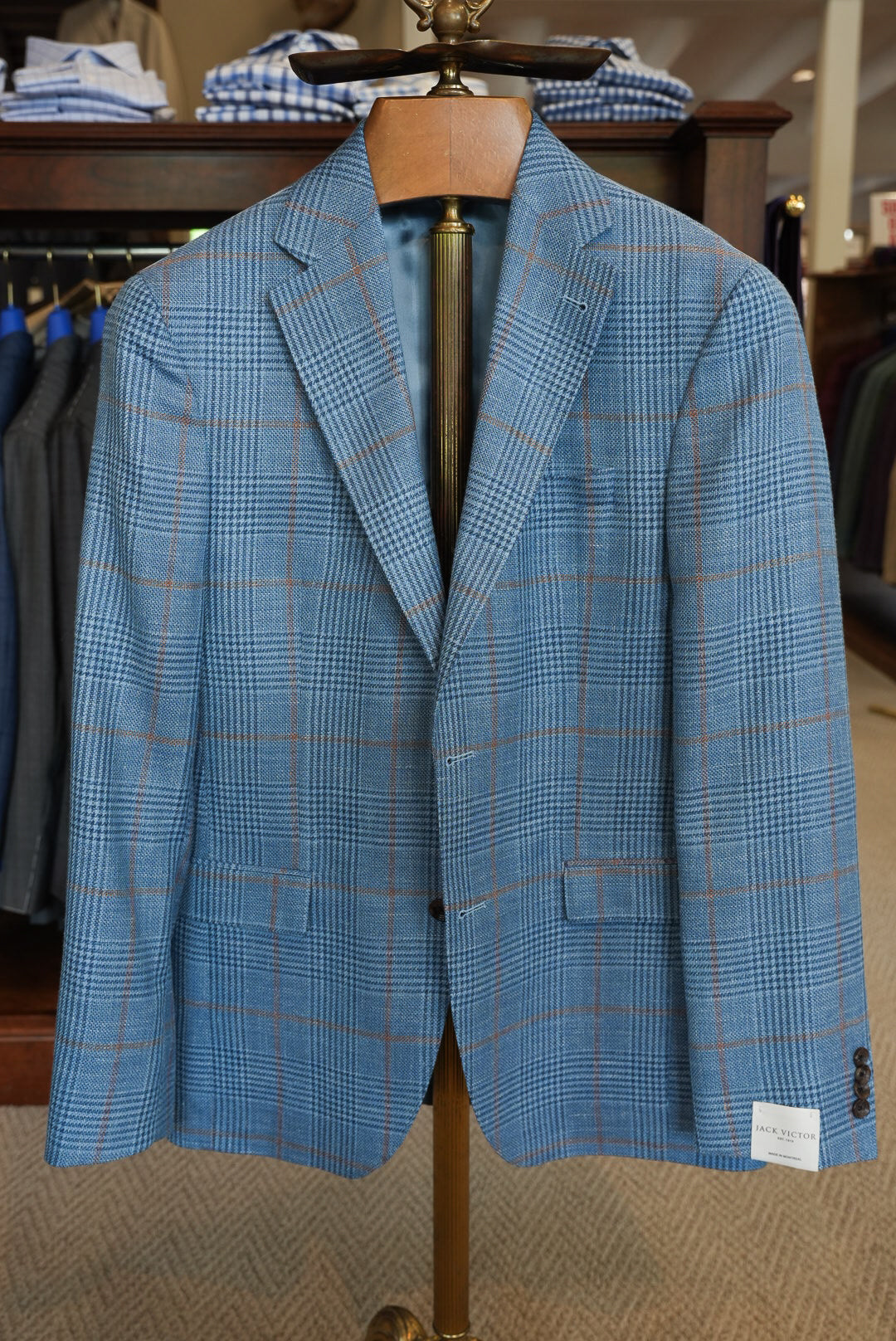 Jack Victor - McClane High Blue Plaid Sport Coat