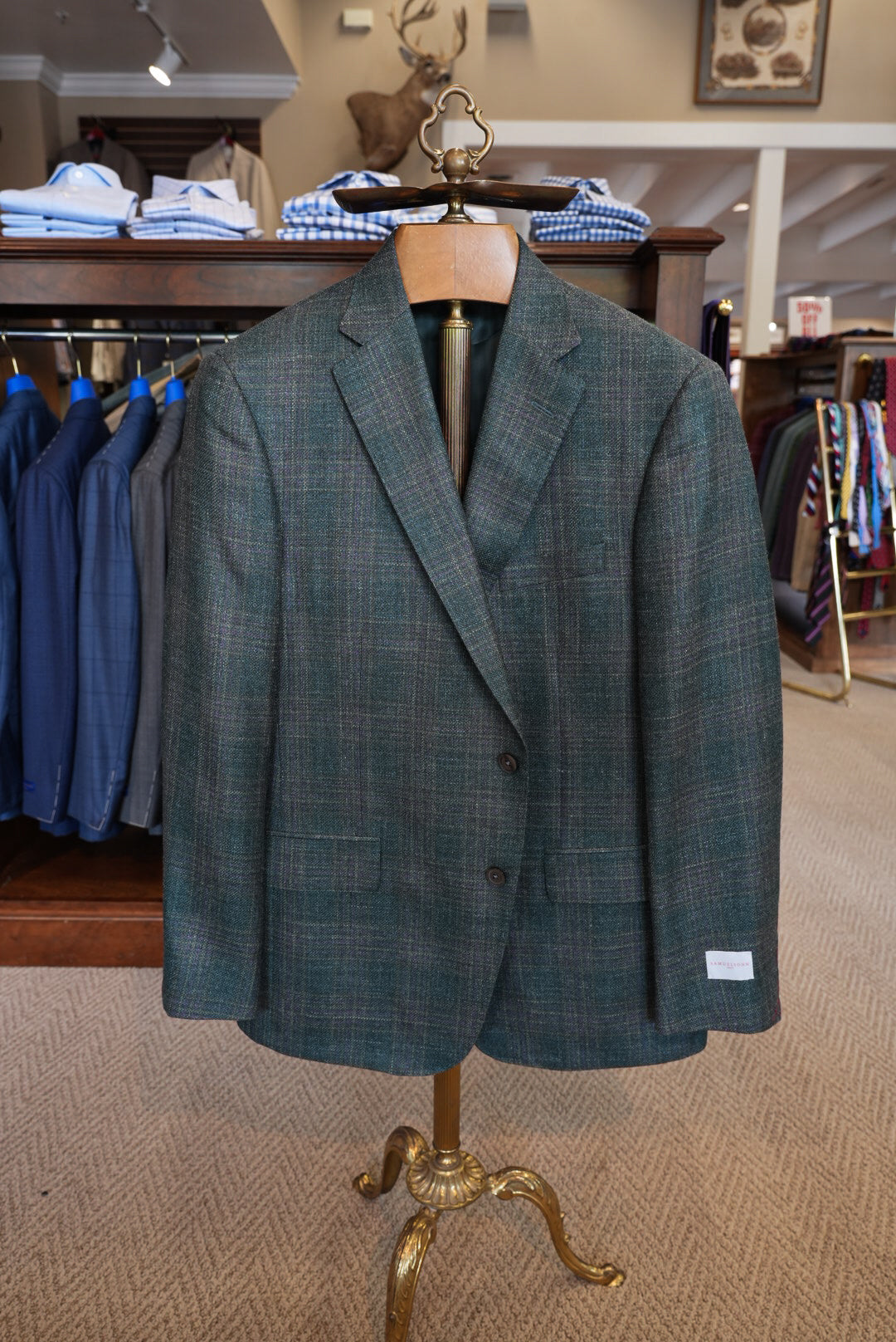 Samuelsohn - B8W331R - Green & Purple Plaid