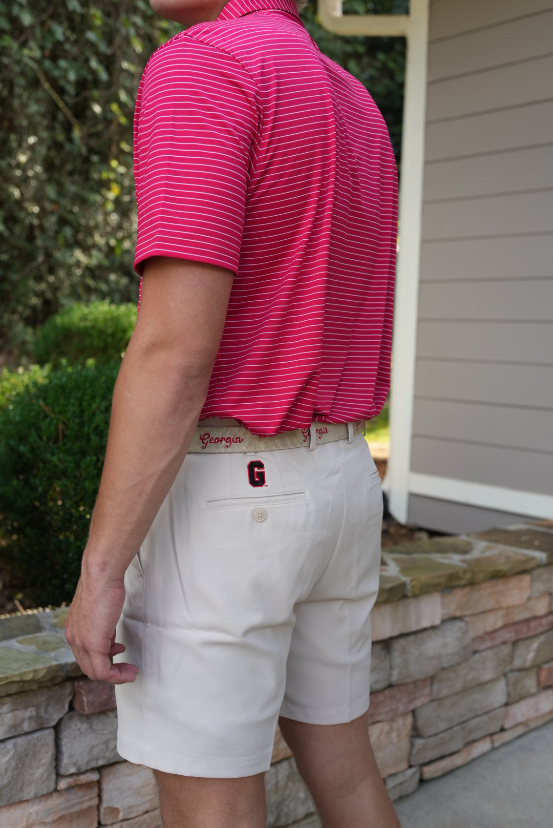 Peter Millar - UGA Block G Salem Stretch Short - 9" Stone