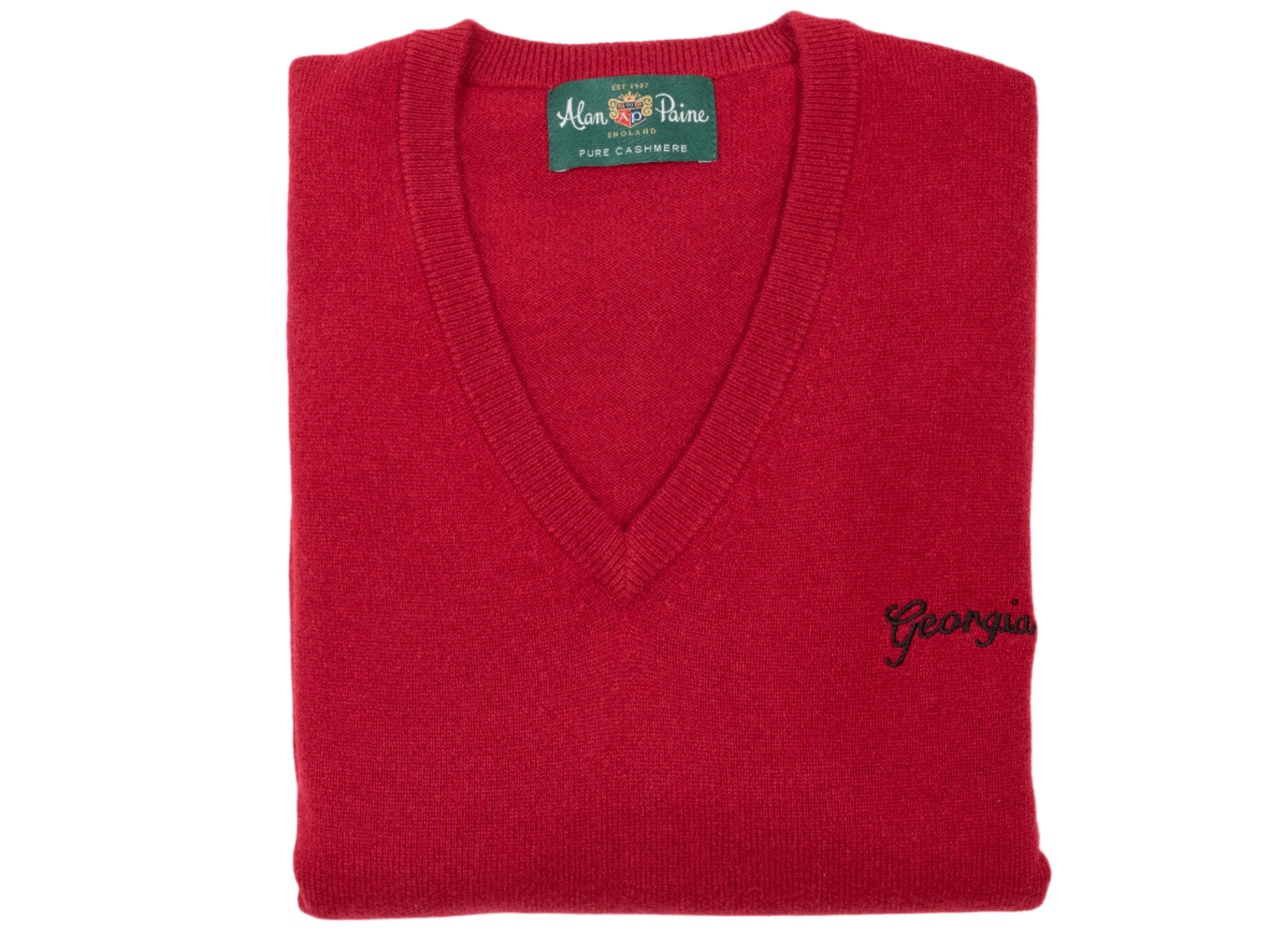 Alan Paine - Cashmere V-Neck Sweater - Georgia Script™