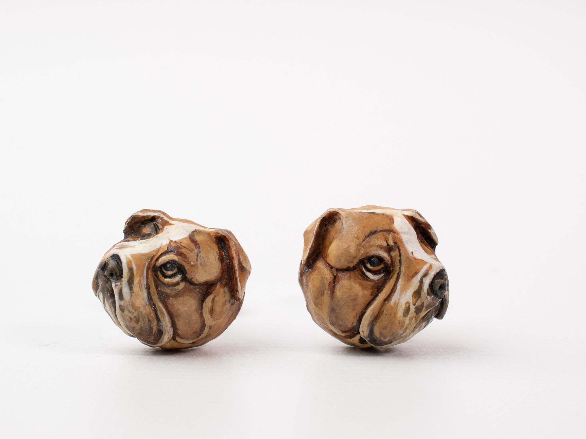 Spivey - Hand Carved Bulldog Cufflinks