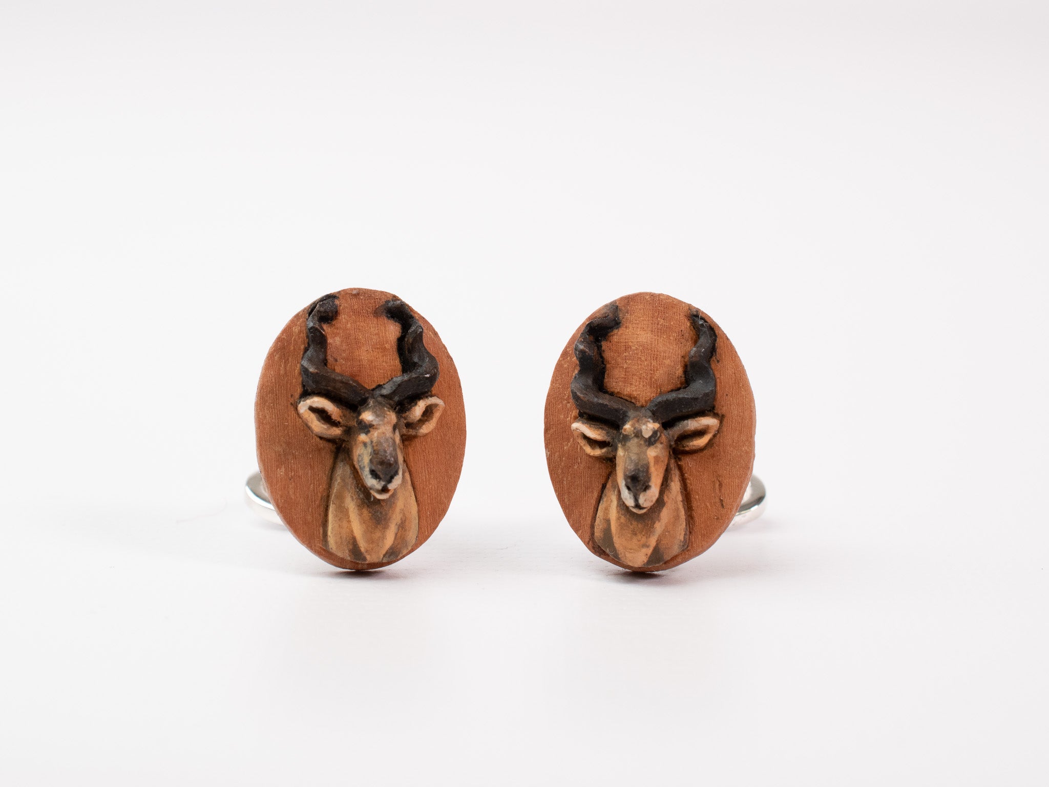 Spivey - Hand Carved Kudu Cufflinks