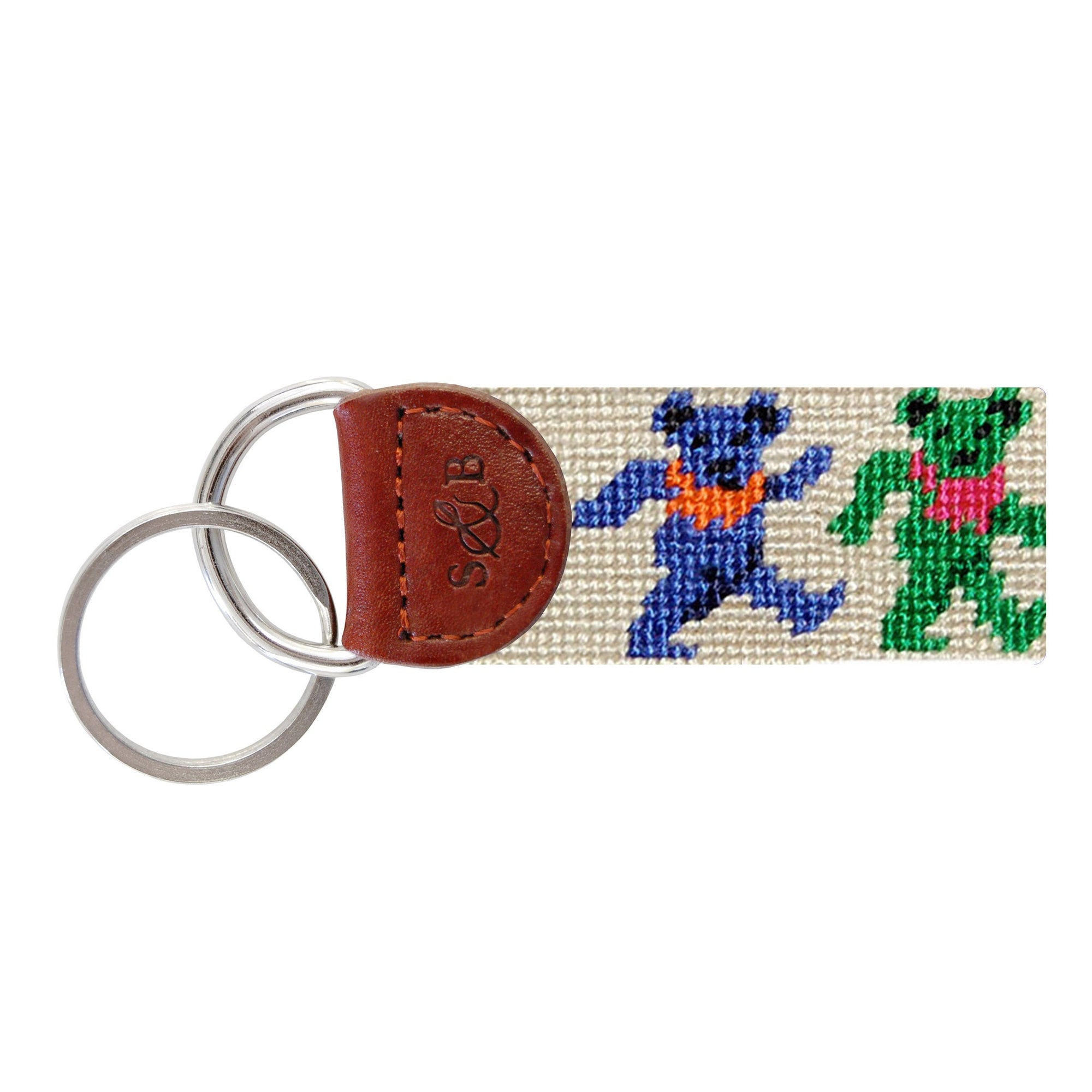 Smathers & Branson - Dancing Bears Key Fob - Oatmeal