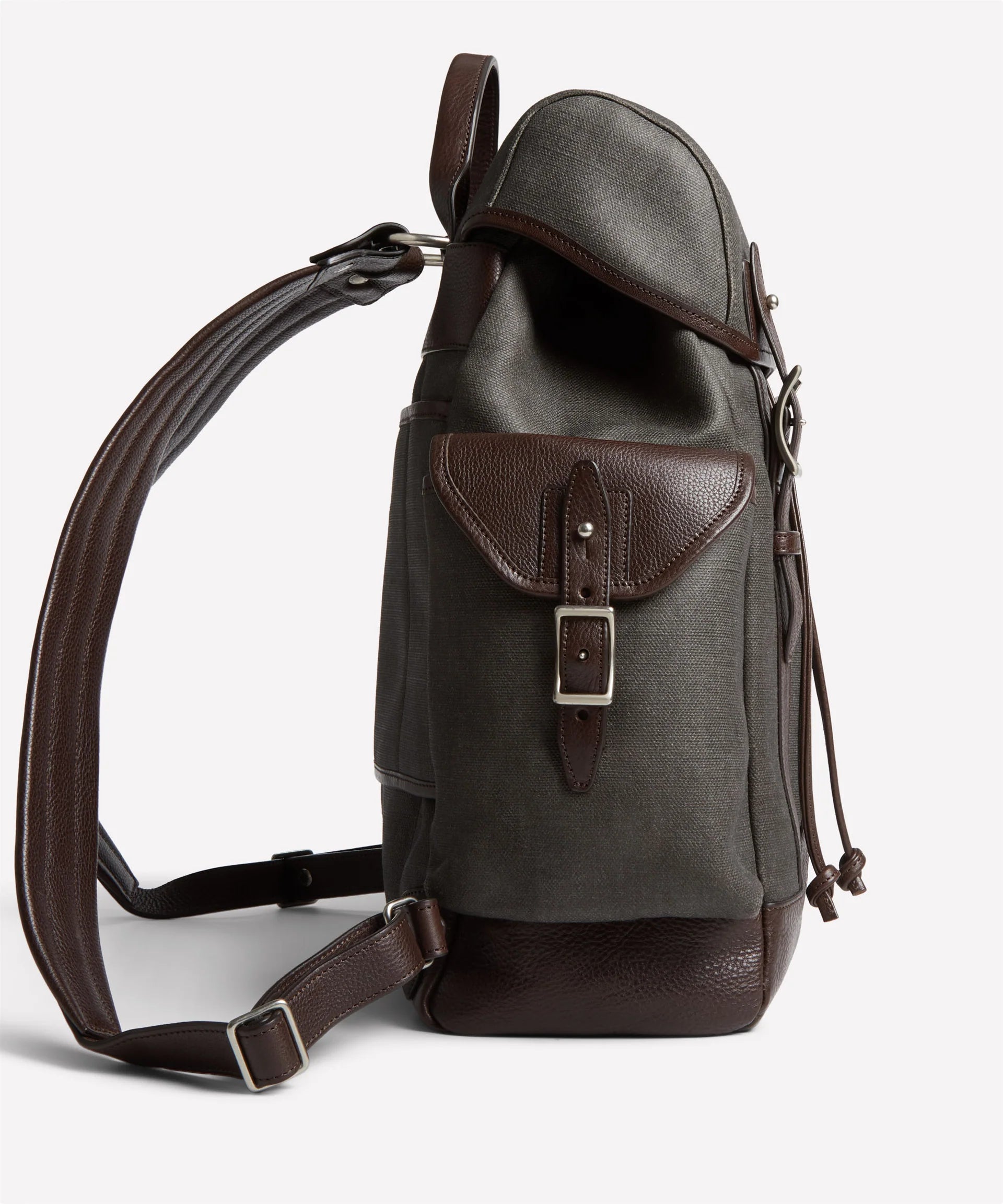 Ghurka - Explorer No.239 - Slate Coated Canvas & Vintage Walnut Leather