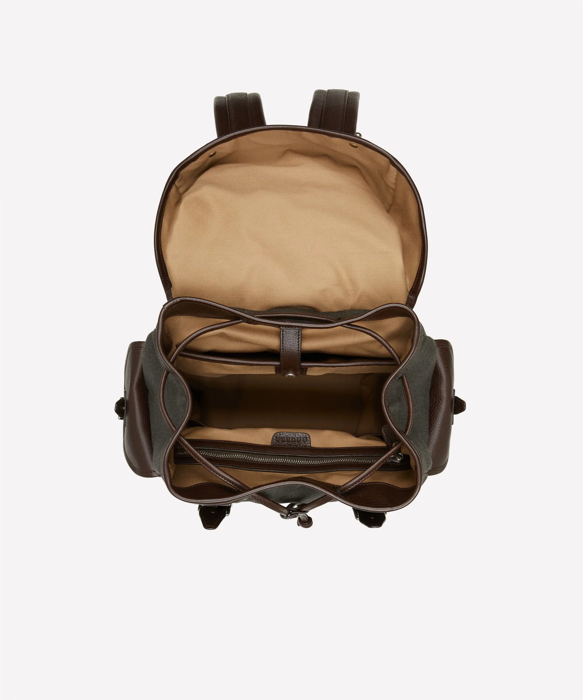 Ghurka - Explorer No.239 - Slate Coated Canvas & Vintage Walnut Leather