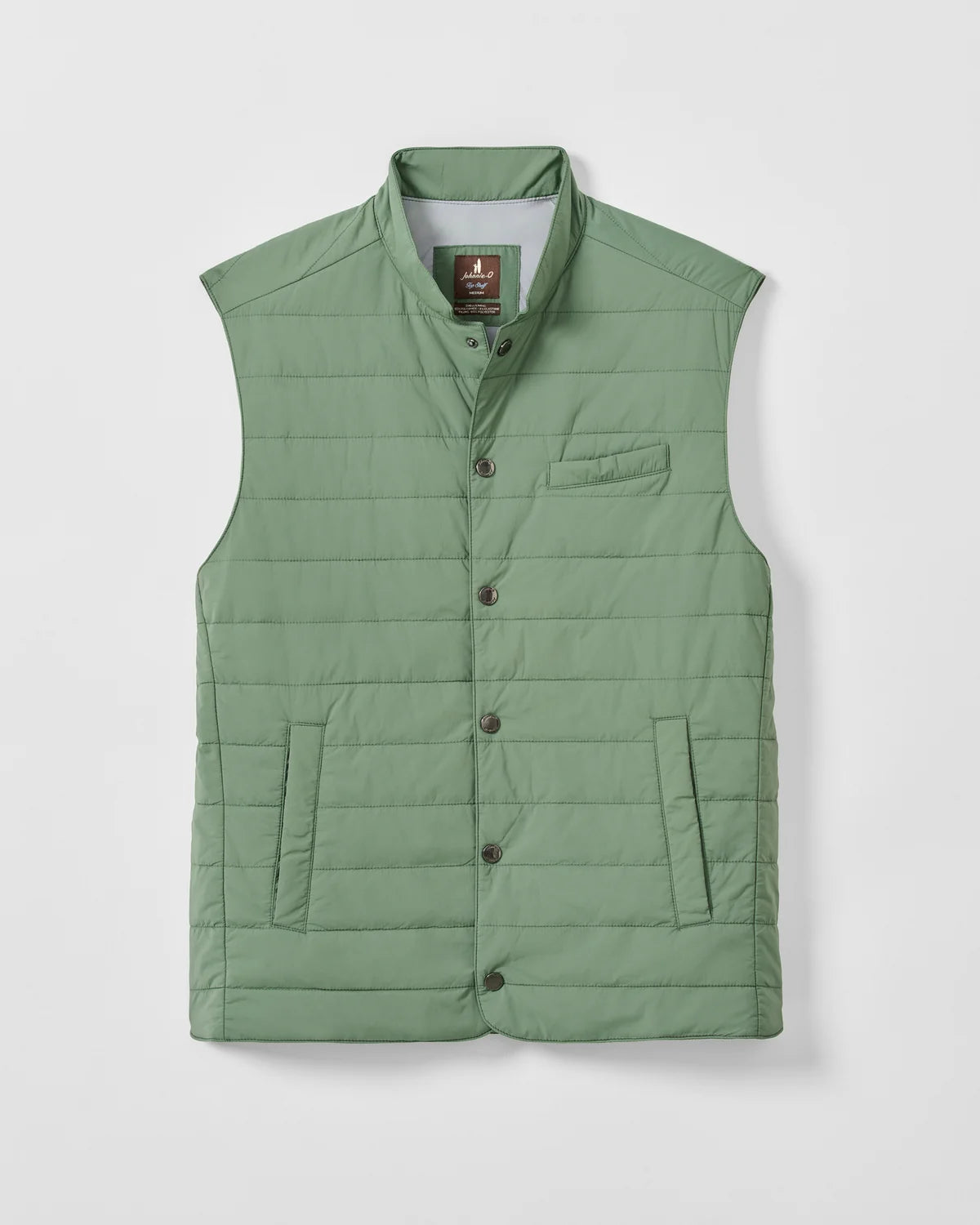 Johnnie O - Bauer Snap Front Quilted Vest - Kelp