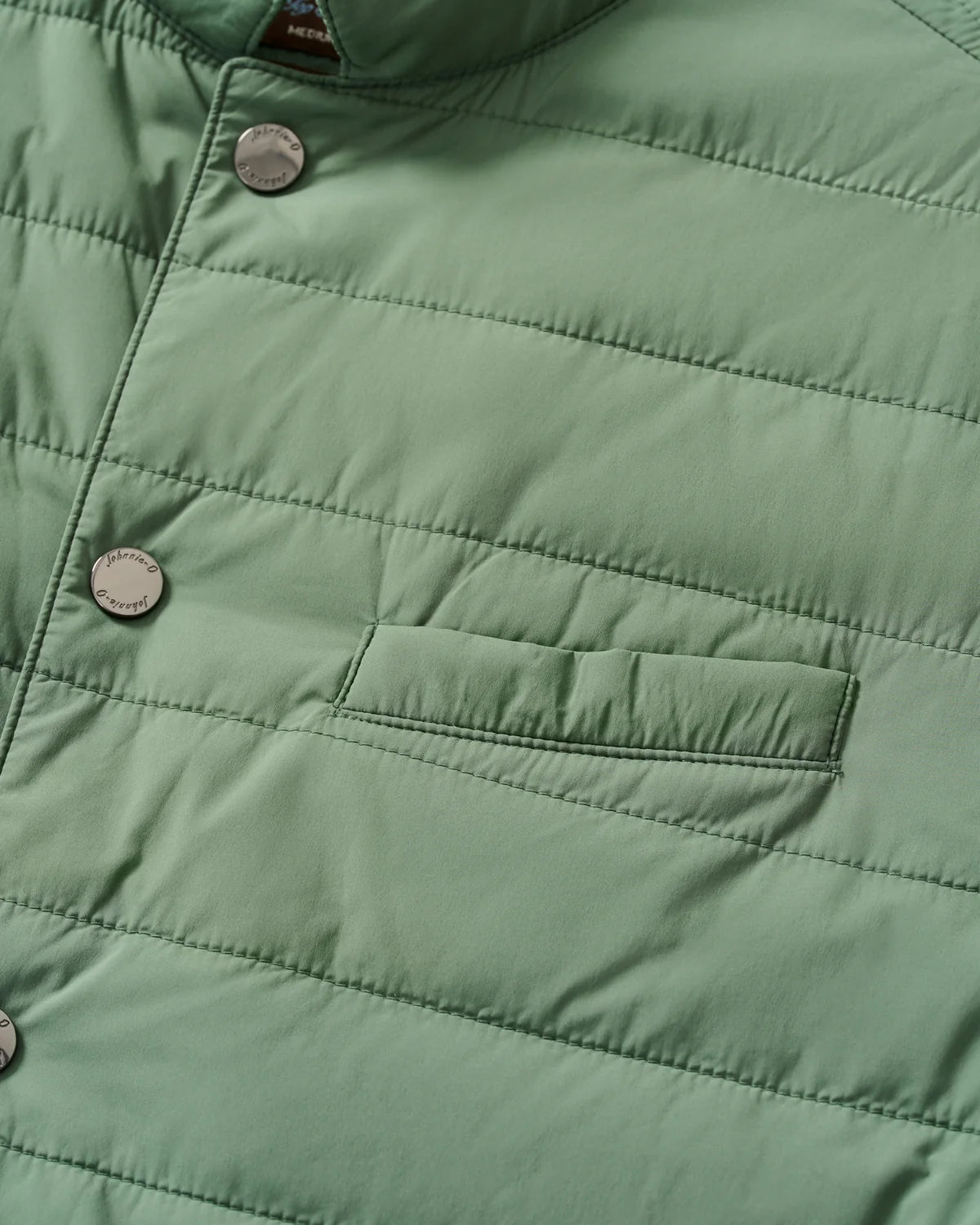 Johnnie O - Bauer Snap Front Quilted Vest - Kelp