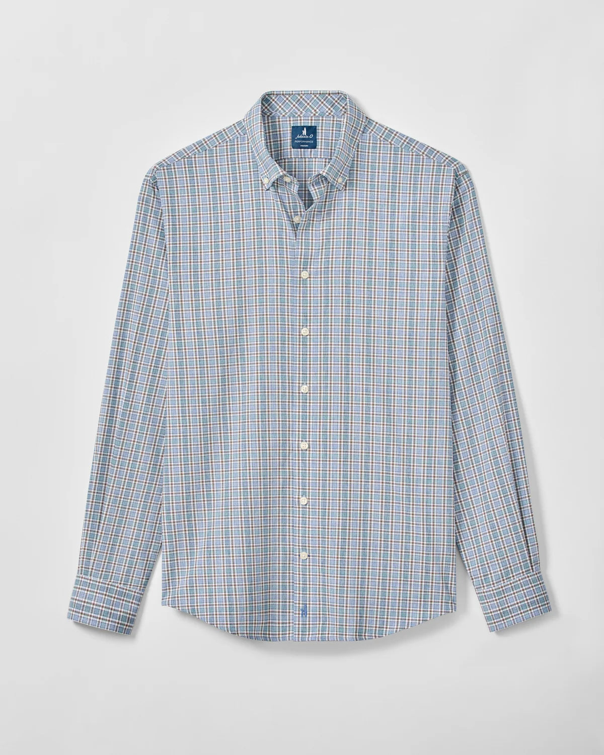 Johnnie O - Brunswick Pane Everyday Performance Button Down Shirt - Helios Blue