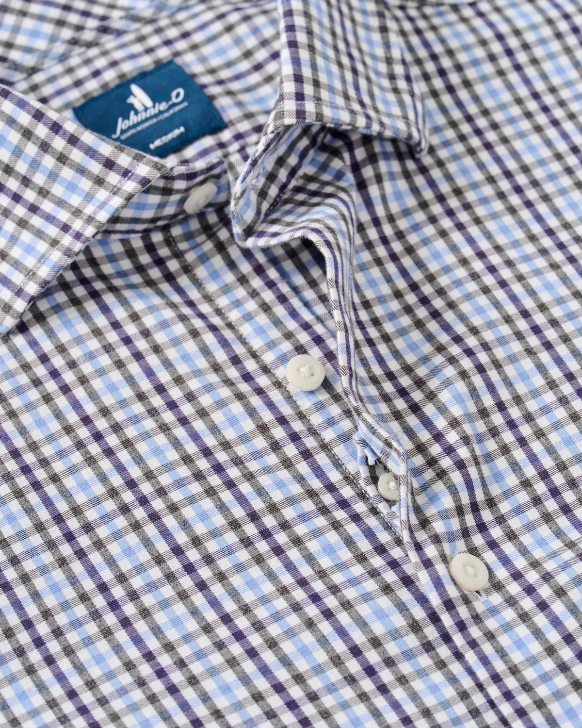 Johnnie O - Highland Pane Natural Performance Button Down Shirt - Kona