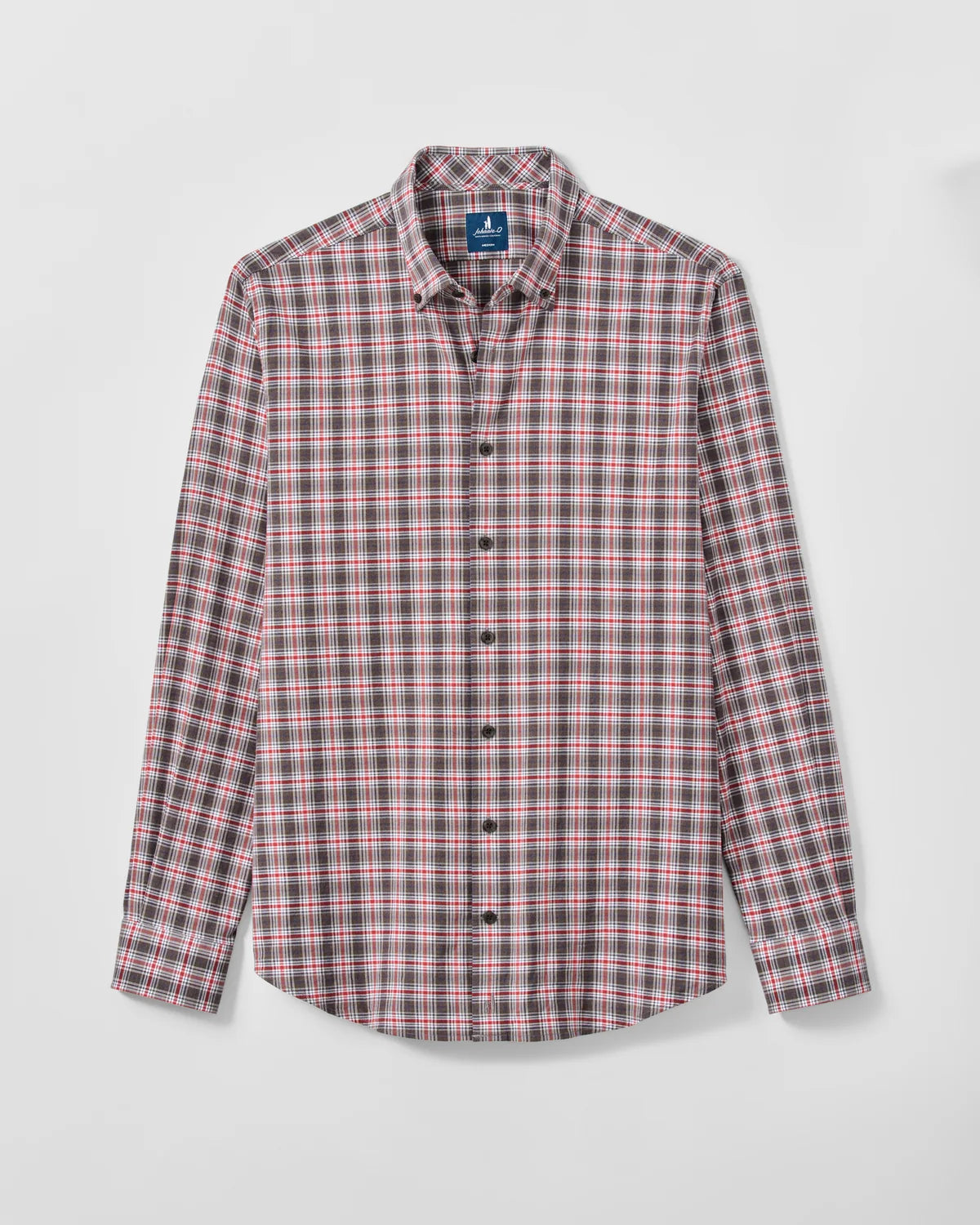 Johnnie O - Lane Forest Pane Performance Flannel Button Down Shirt - Thunder