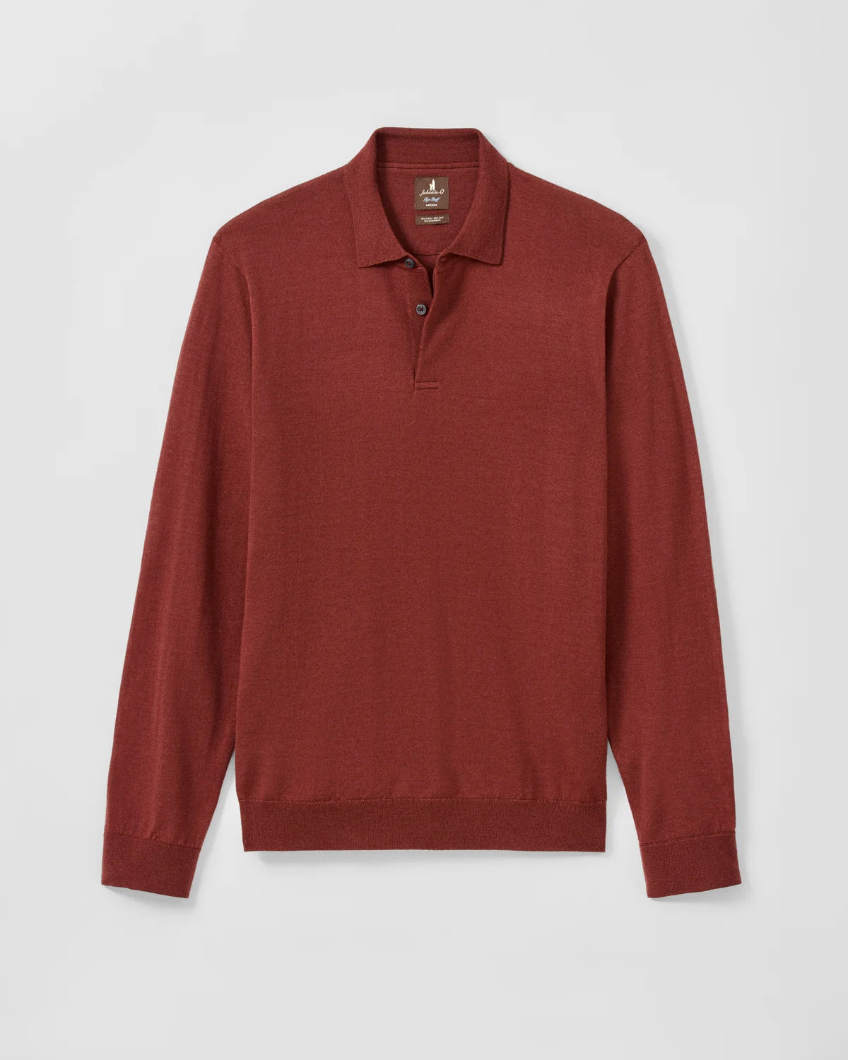 Johnnie O - Merino Blend Long Sleeve Polo - Port