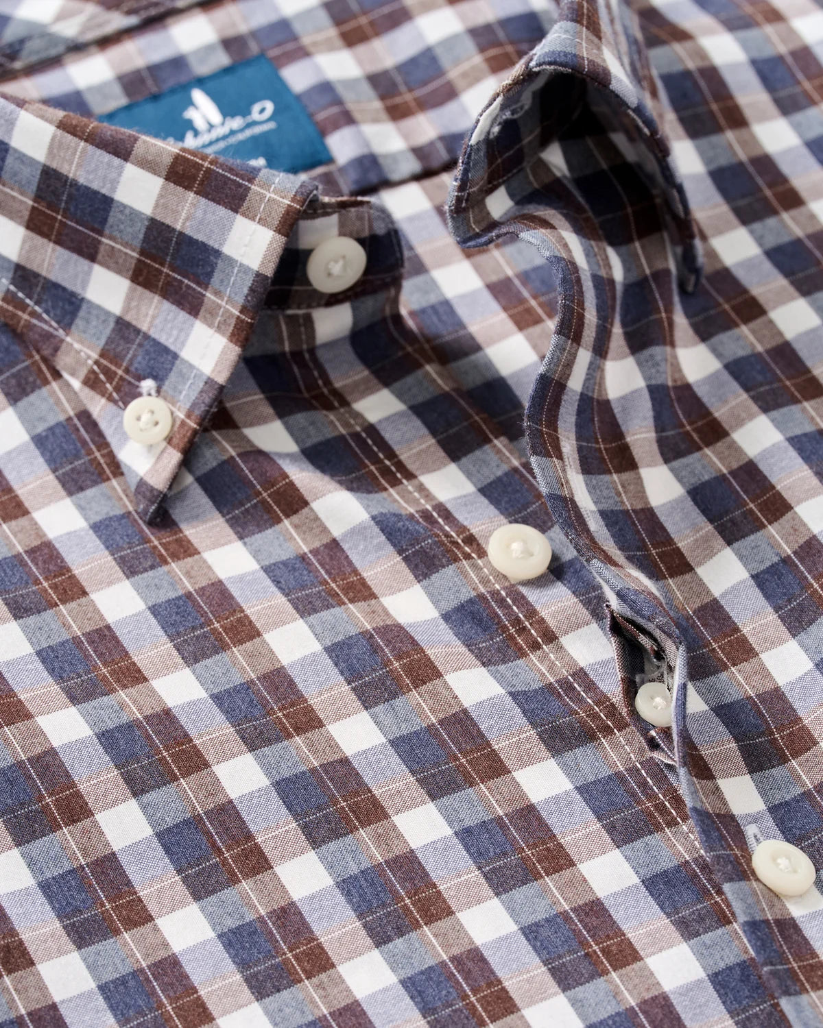Johnnie O - Oak Bluffs Plaid Natural Performance Button Down Shirt - Lake