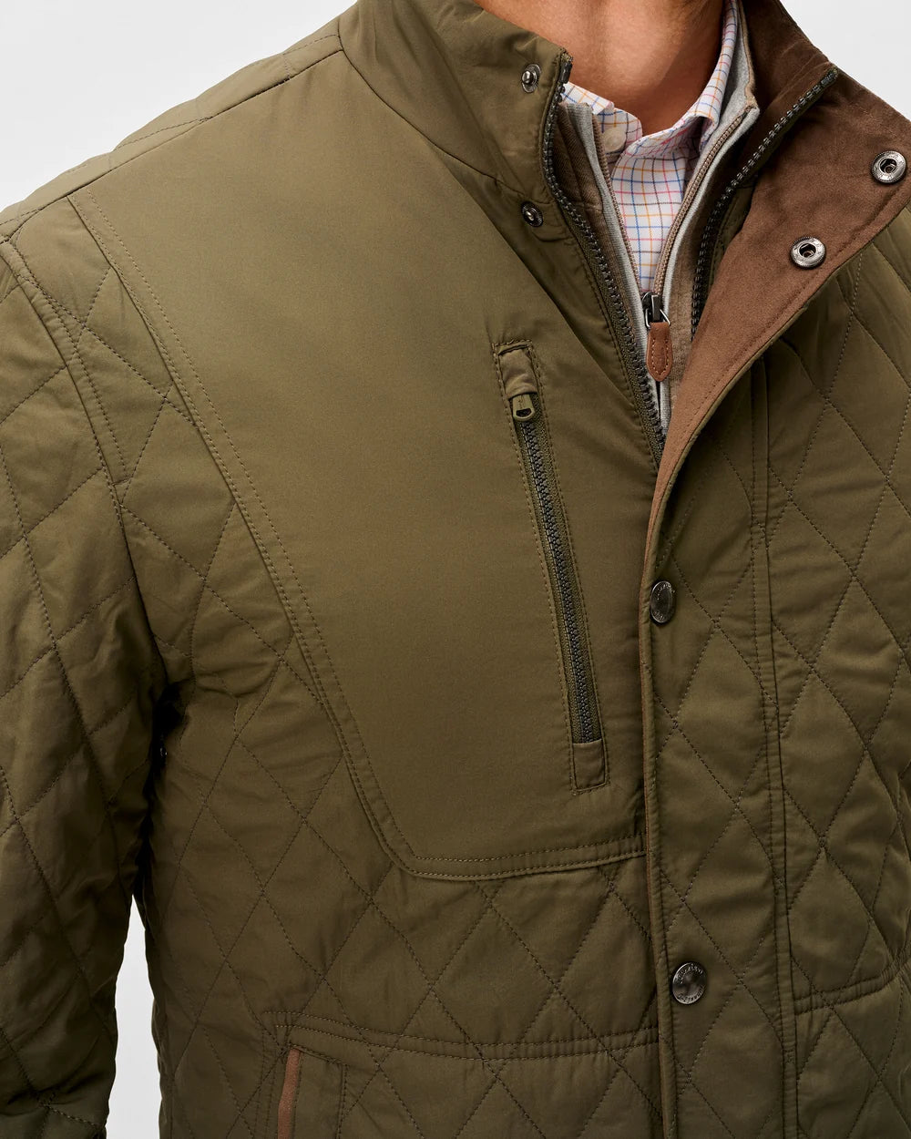 Johnnie O - Juno Quilted Snap Jacket - Mangrove