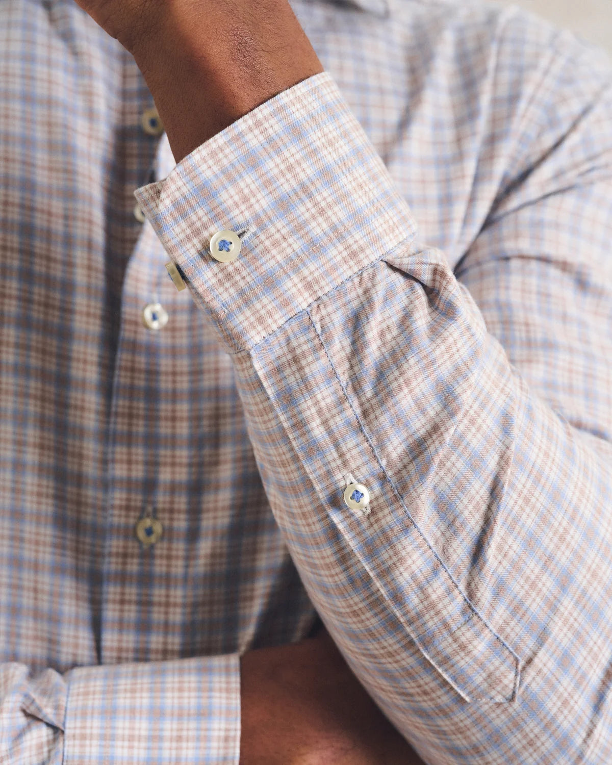 Johnnie O - Bayview Pane Top Shelf Cotton Button Down Shirt  - Maliblu