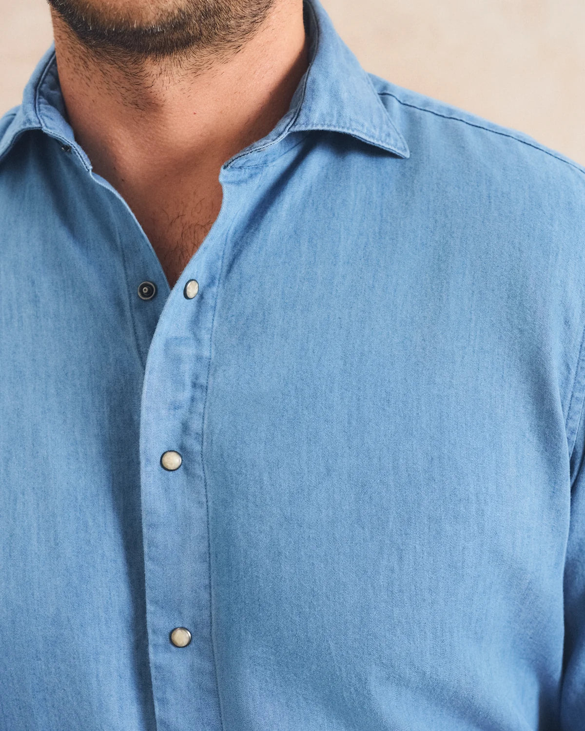 Johnnie O - Chambray Snap Top Shelf Button Down - Ripple