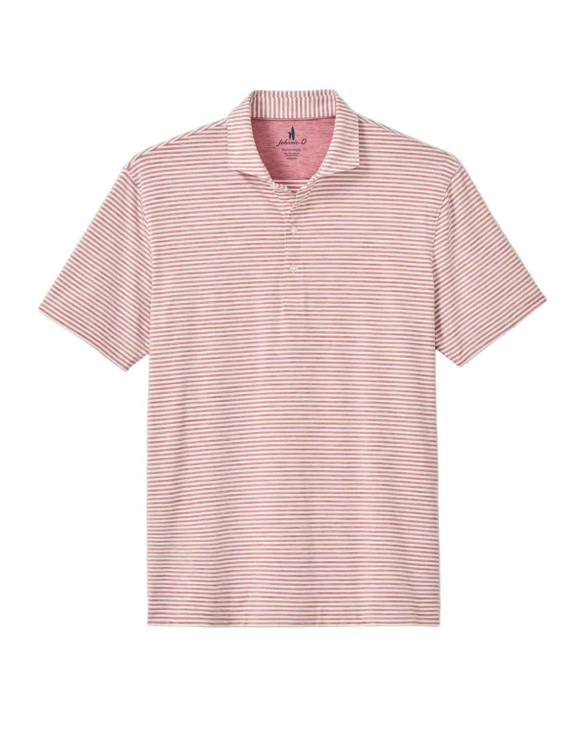 Johnnie O - Seymour Stripe Performance Featherweight Polo - Racing Red