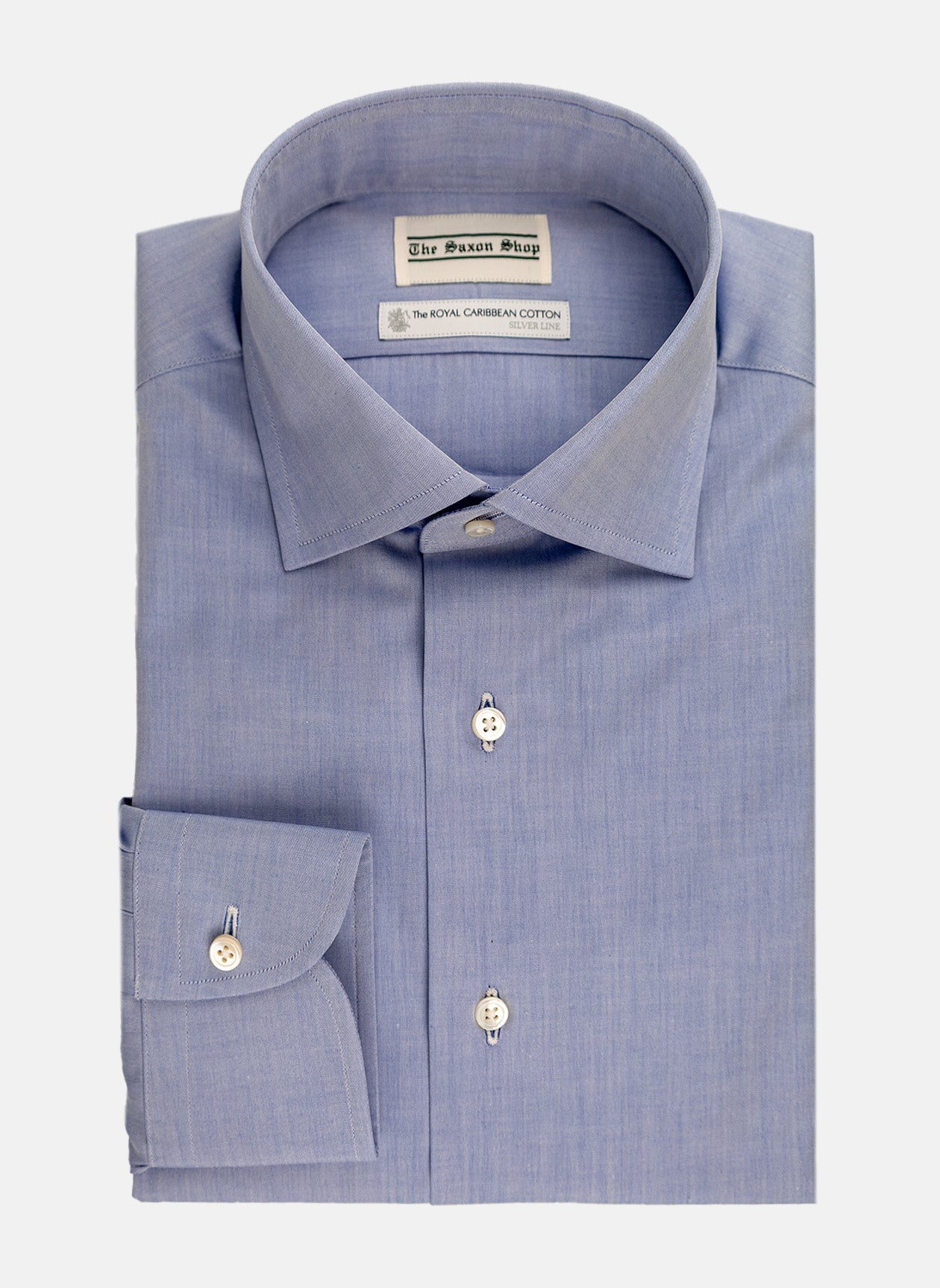 The Saxon Shop - Chambray Cotton Dress Shirt