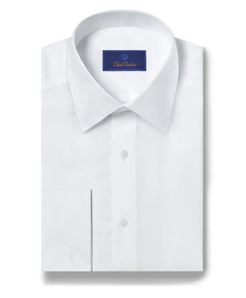 David Donahue - Boxed French Cuff Formal Shirt - White