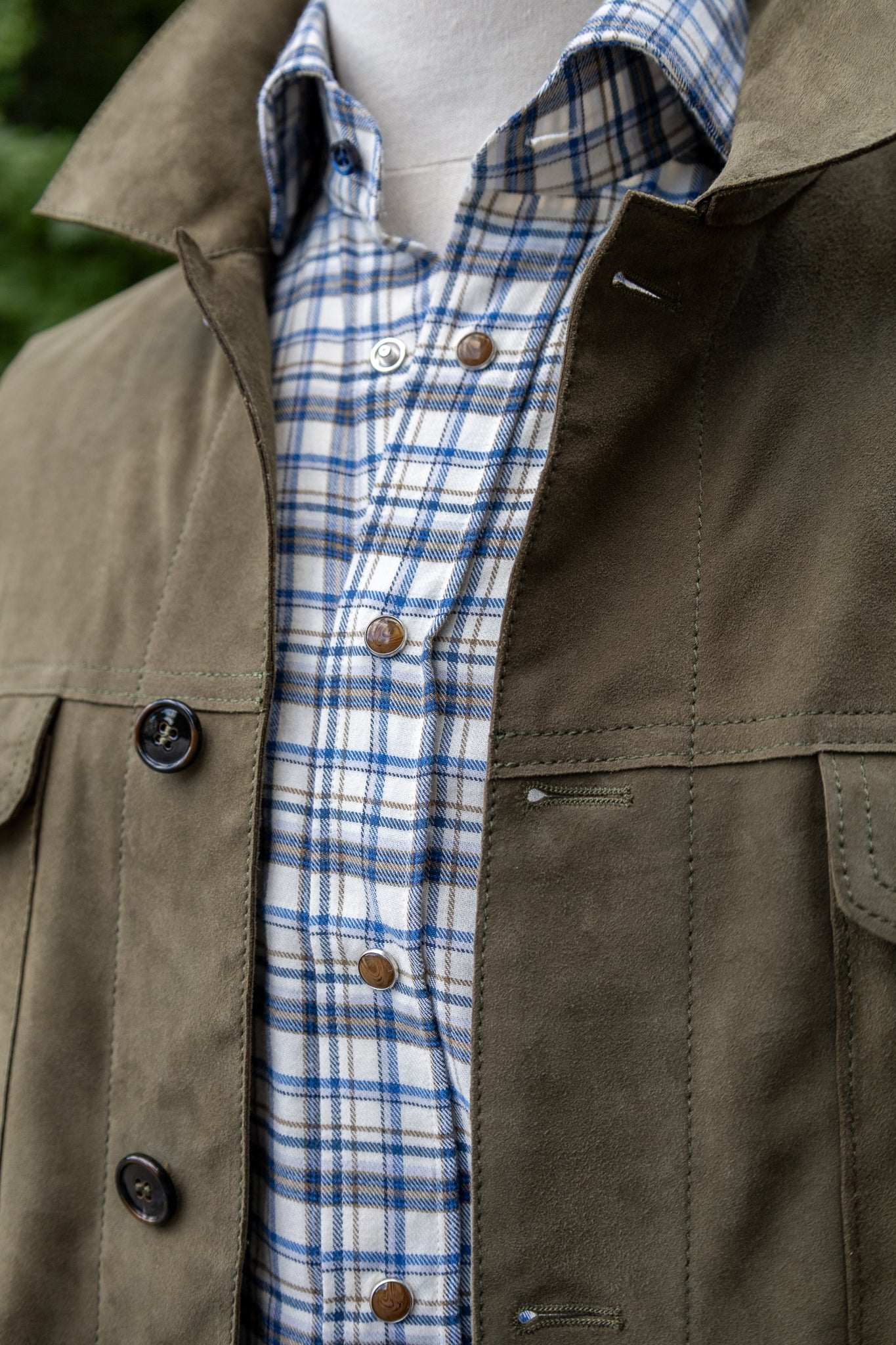 Hagen - Carmel Valley Suede Shirt Jacket - Sage